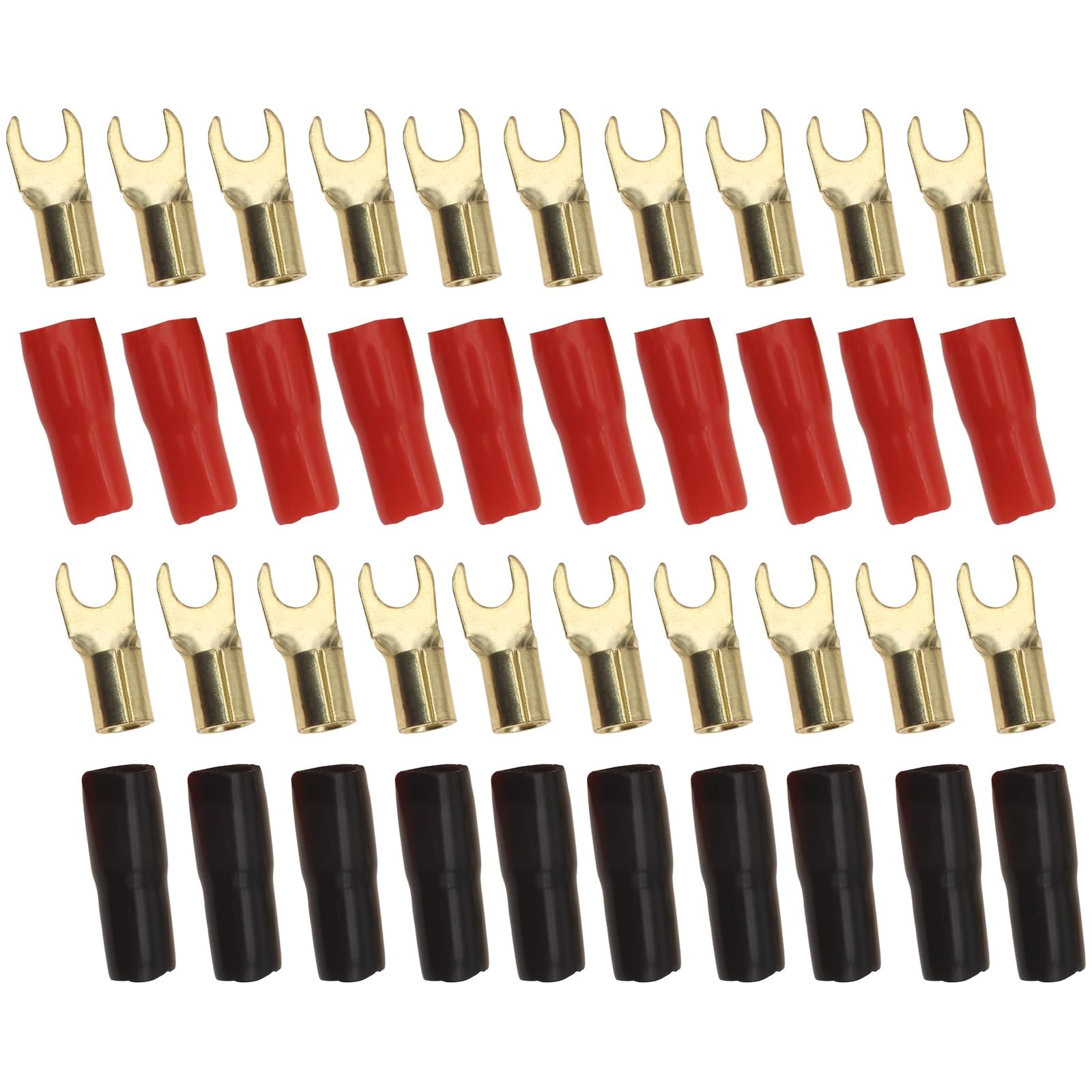LBTODH 10 Pairs Wire Cable Terminal Plug 8GA Spade for Speaker…