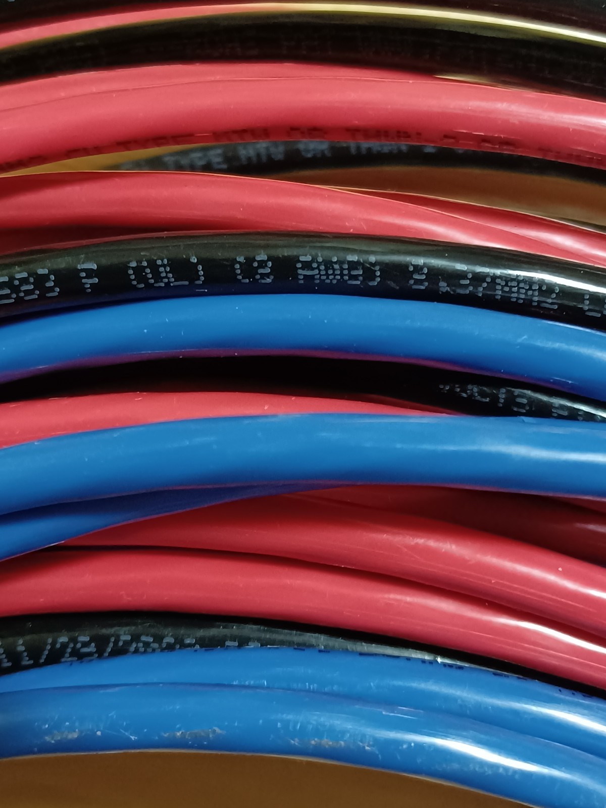 55′ #8 AWG Black Blue Red (EACH 55′) Copper THHN THWN Building Wire 8 AWG