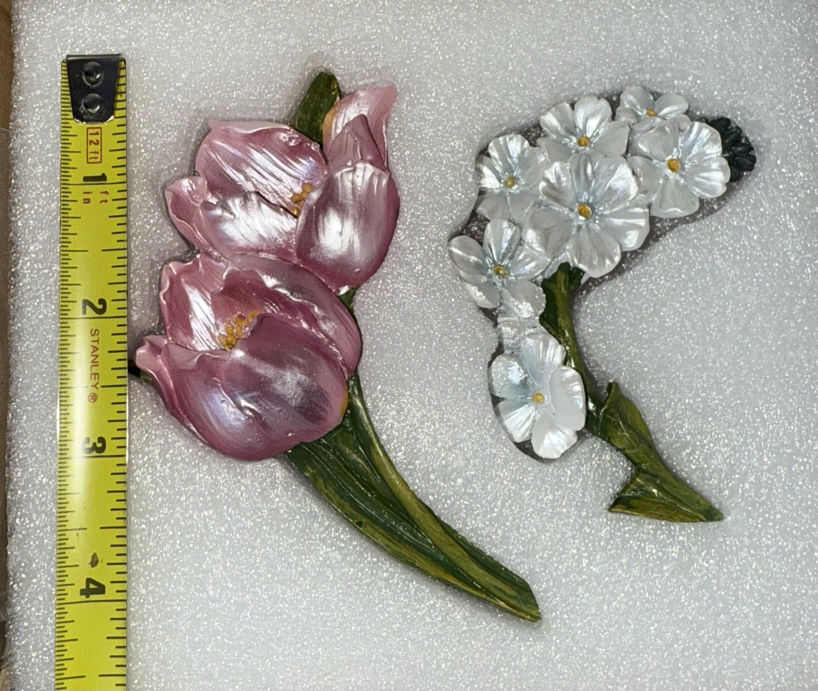 4 PCS Removable Fresh Plants Flower Switch Stickers NIB BX41
