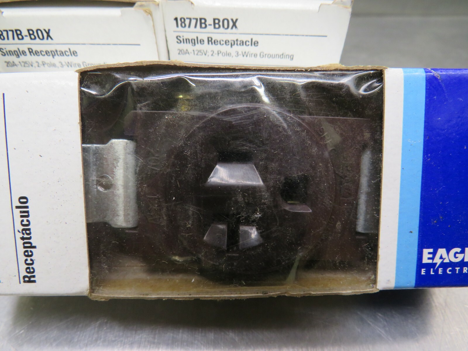 Eagle 1877B-Box Single Receptacle Lot of 5!