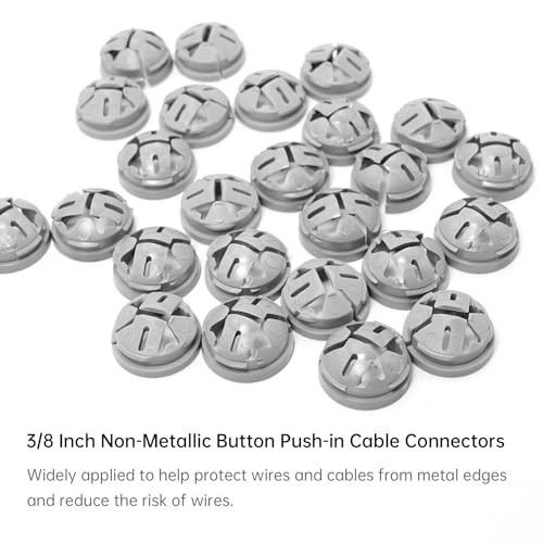 Pcs 3/8 in. – 1/2 in. Non Metallic Button Push-in Bulk Connector, Plastic 35