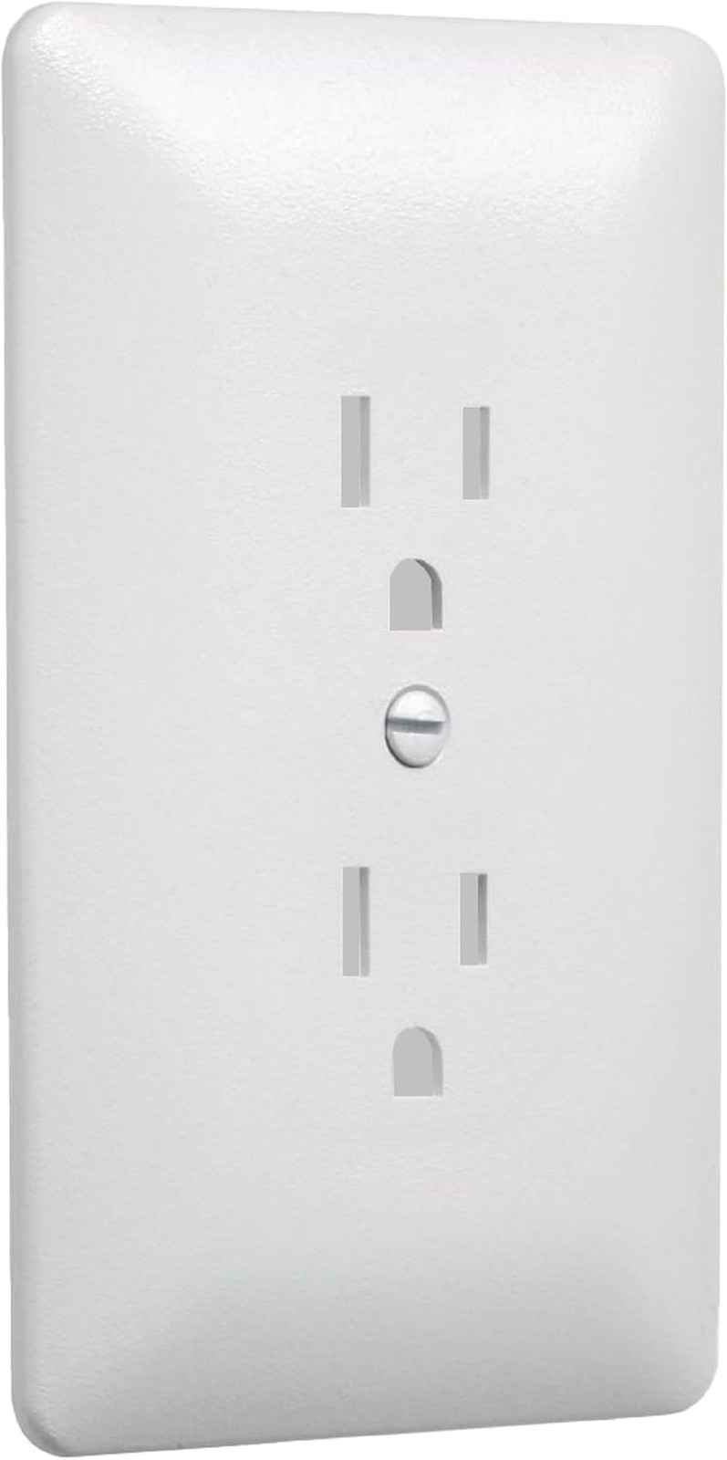2000W MASQUE 2000 Mid-Size White 1-Gang Decorator Grounded Duplex Wall