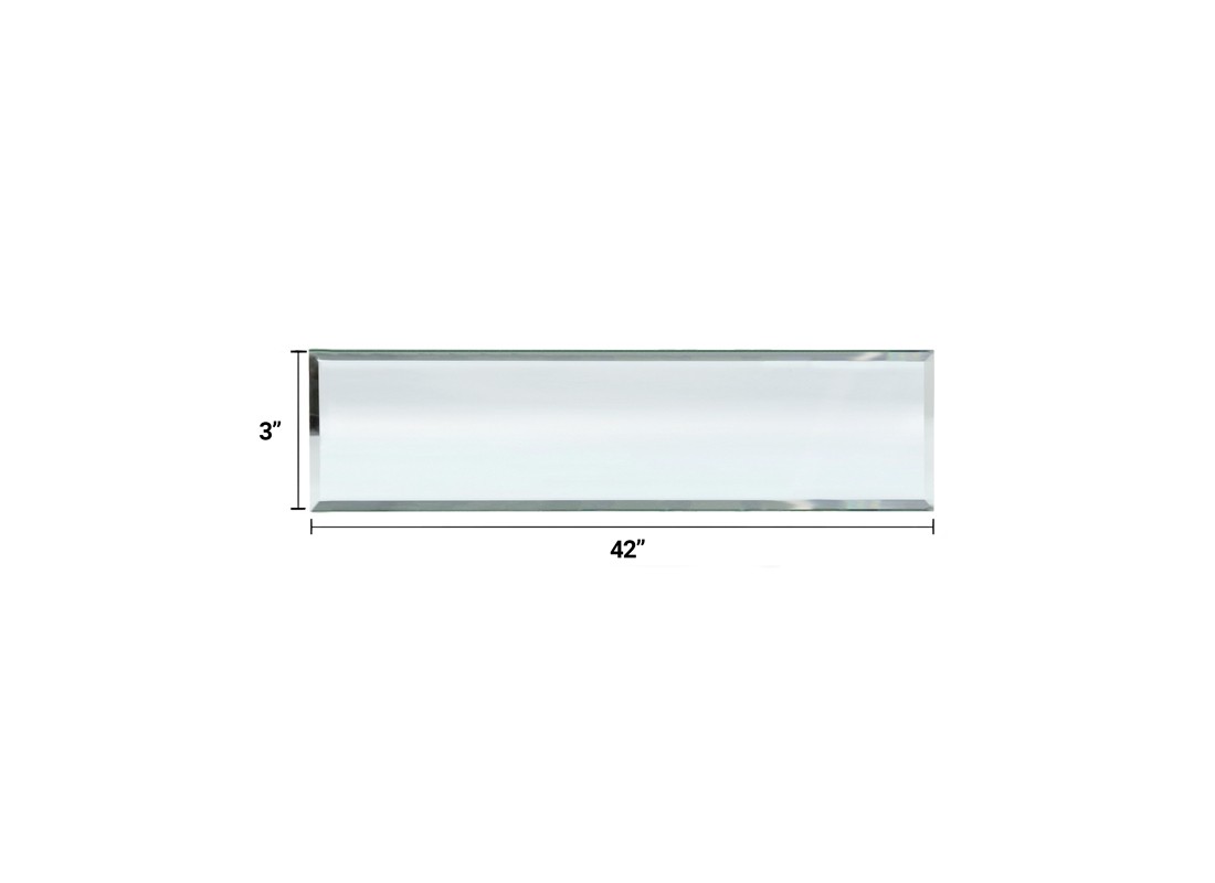 FHC BVM4S3X42 3″ x 42″ 4-Sided Beveled Clear Glass Mirror – pack of 4