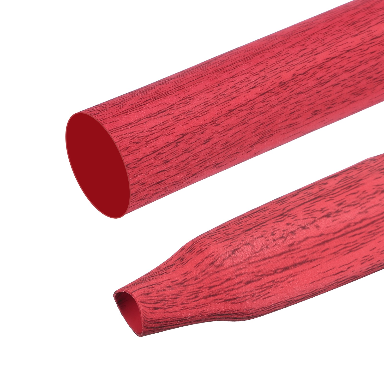 1.6ft 1.4″/35mm Dia Fishing Rod Heat Shrink Tube 1.8:1, Red Wooden Grain
