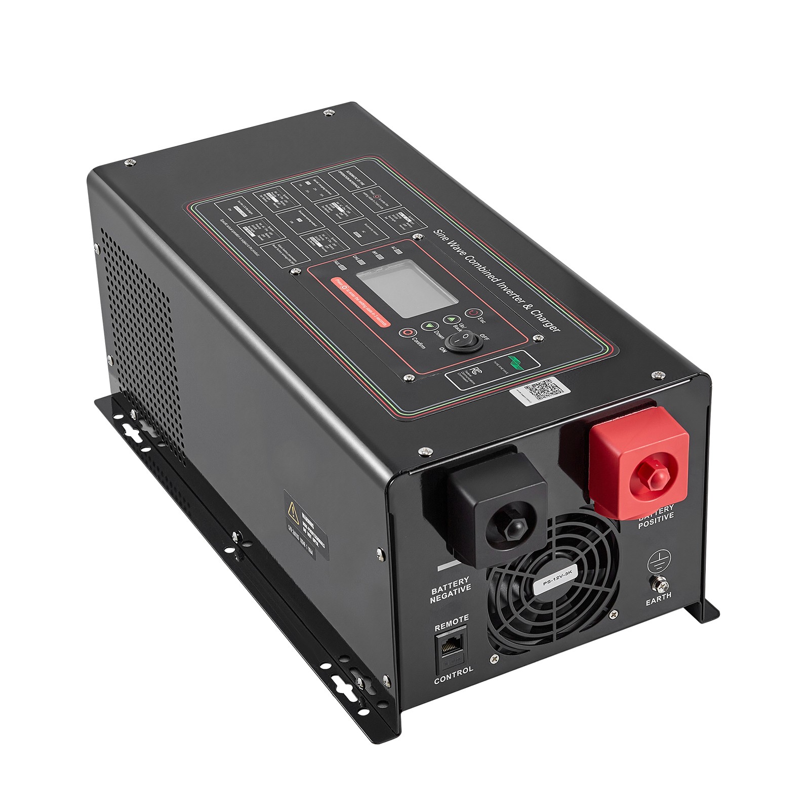 Uimoso Pure Sine Wave Inverter Charger 3000W DC 12V to AC 120V with LCD Display