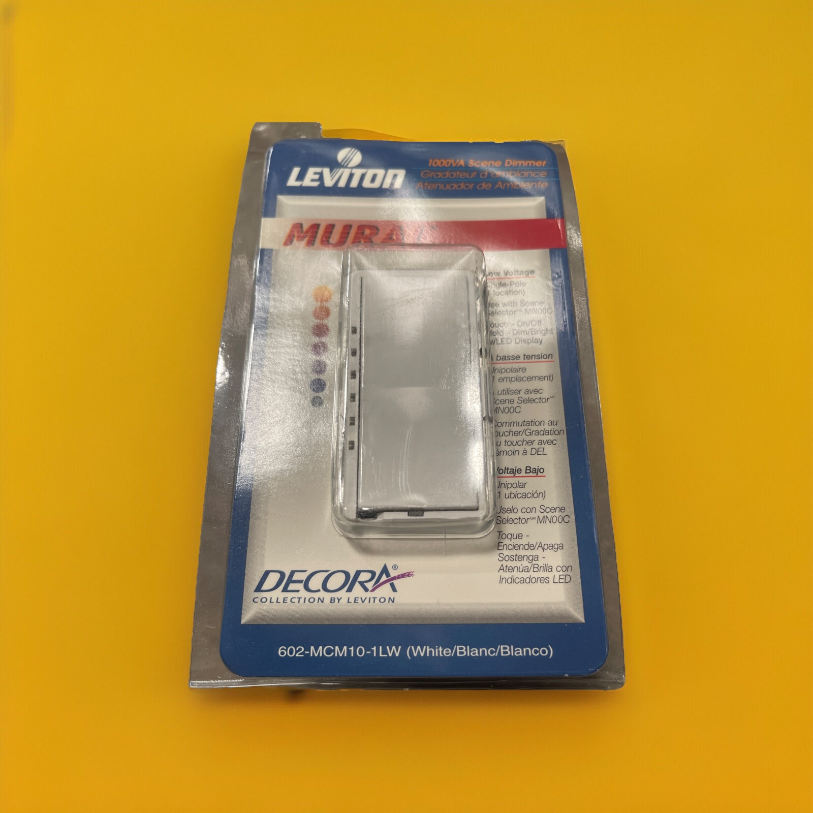 🔥 1 Unit ~ Leviton Mural MCM10-1LW Dimmer🔥