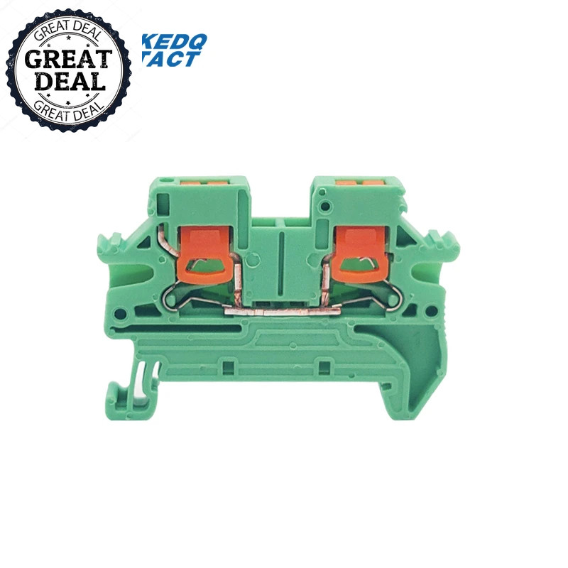 Rail Terminal Block 2.5Mm² Cable Wiring Electrical Wire Push-In Connector 10Pcs