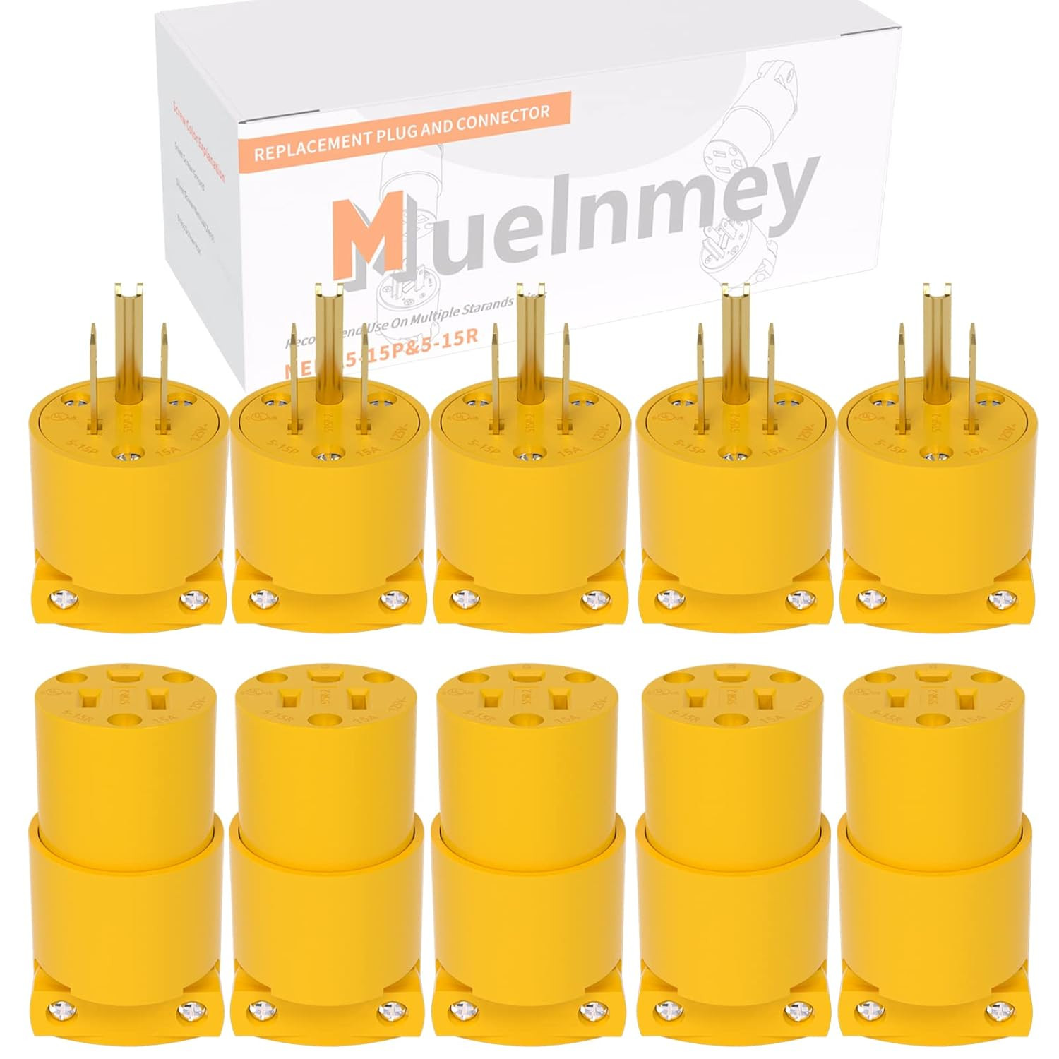 Extension Cord Ends Male and Female Electrical Replacement Plug & Connector NEMA