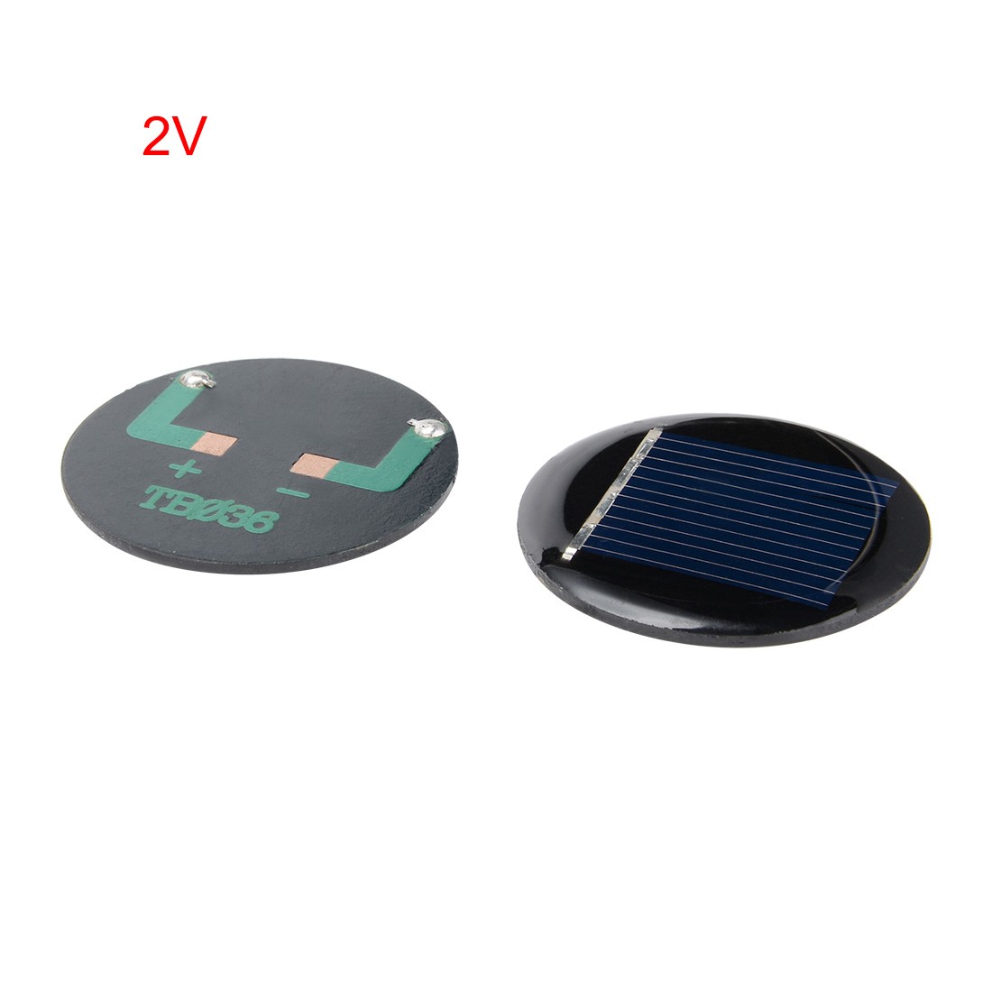 5Pcs 2V Poly Mini Round Solar Panel Module DIY 36mm Dia