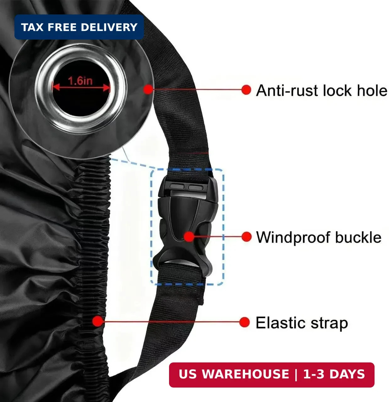 Motorcycle Cover All Season,Universal Weather Quality Waterproof Sun Outdoor Pro