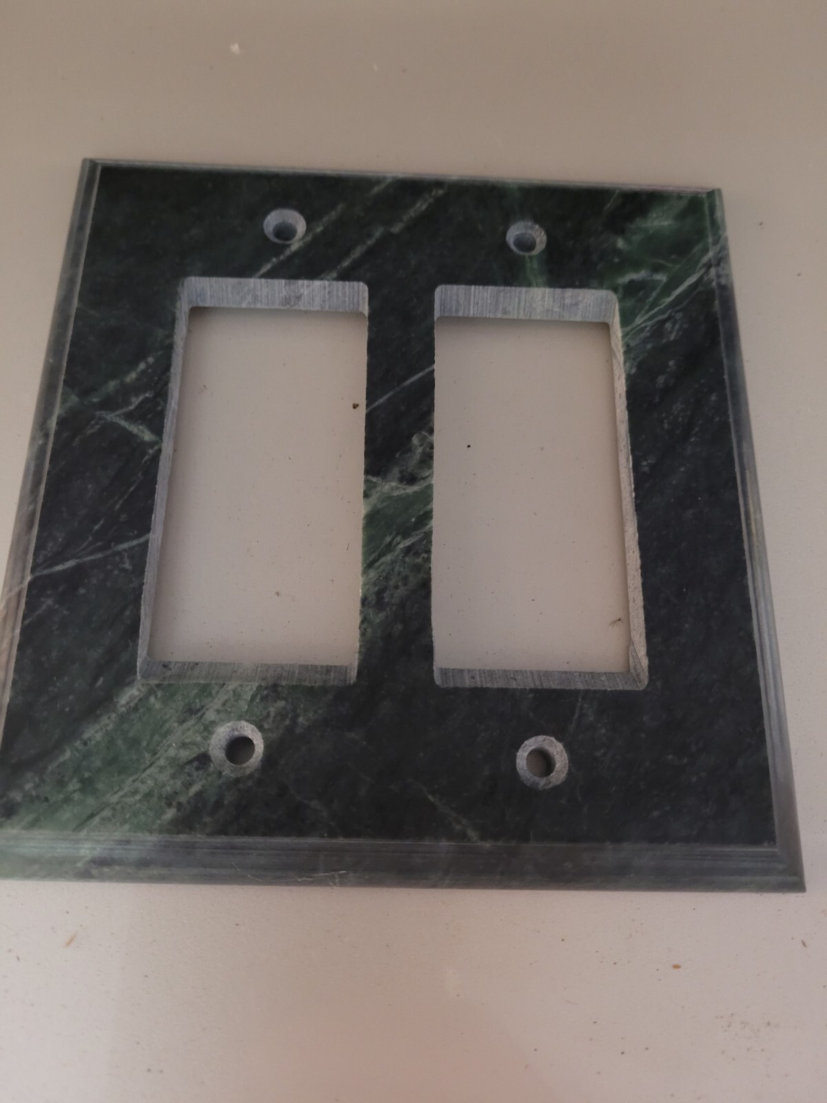 Green Marble Double Rocker Light Switch Cover 2 Gang Decora Wall Plate Home