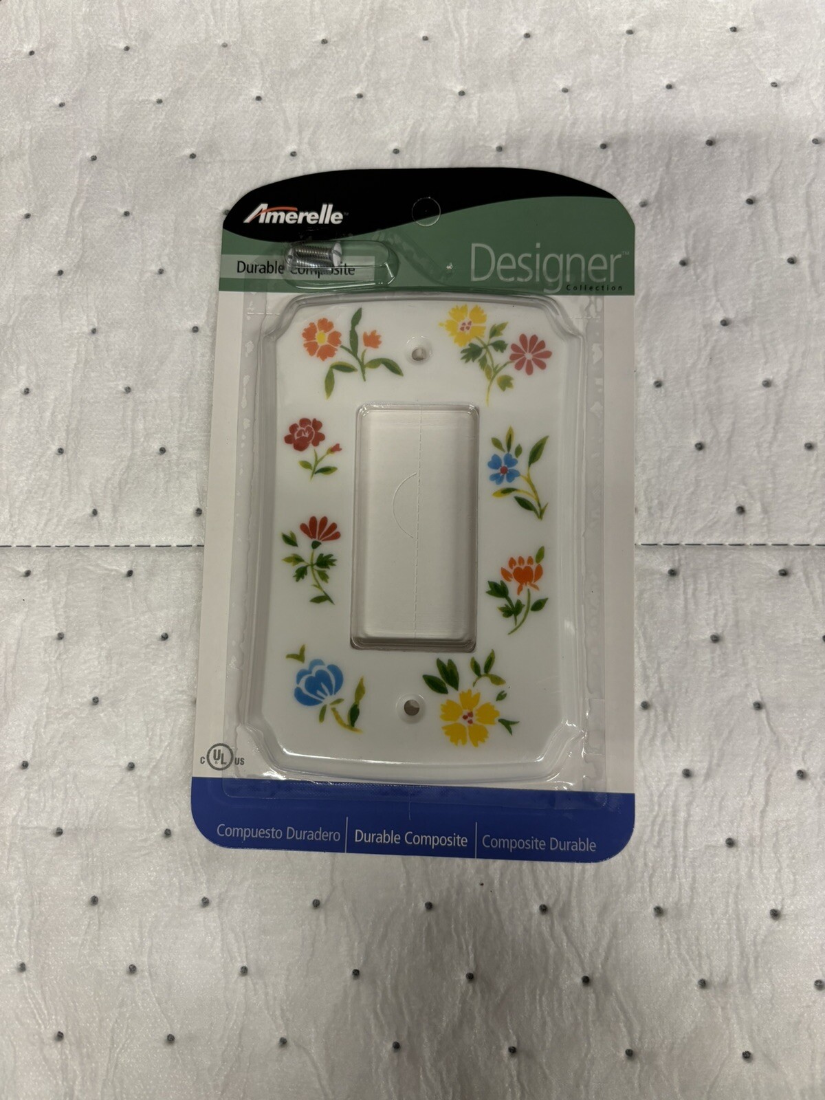 *NEW* Amerelle Durable Composite Designer Decor Wall Plate Floral – 6 Pack