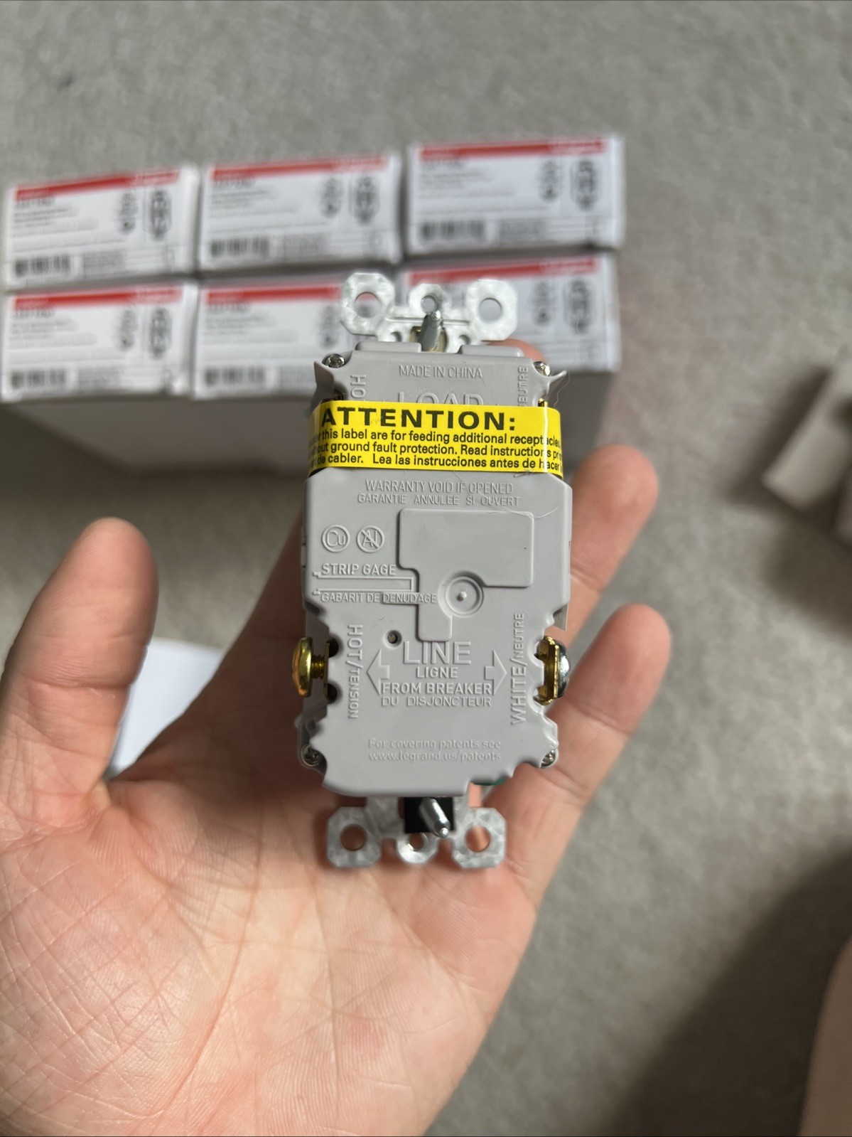 7 PCS Legrand-1597TRW Tamper-Resistant GFCI Outlet 15A 125V – White