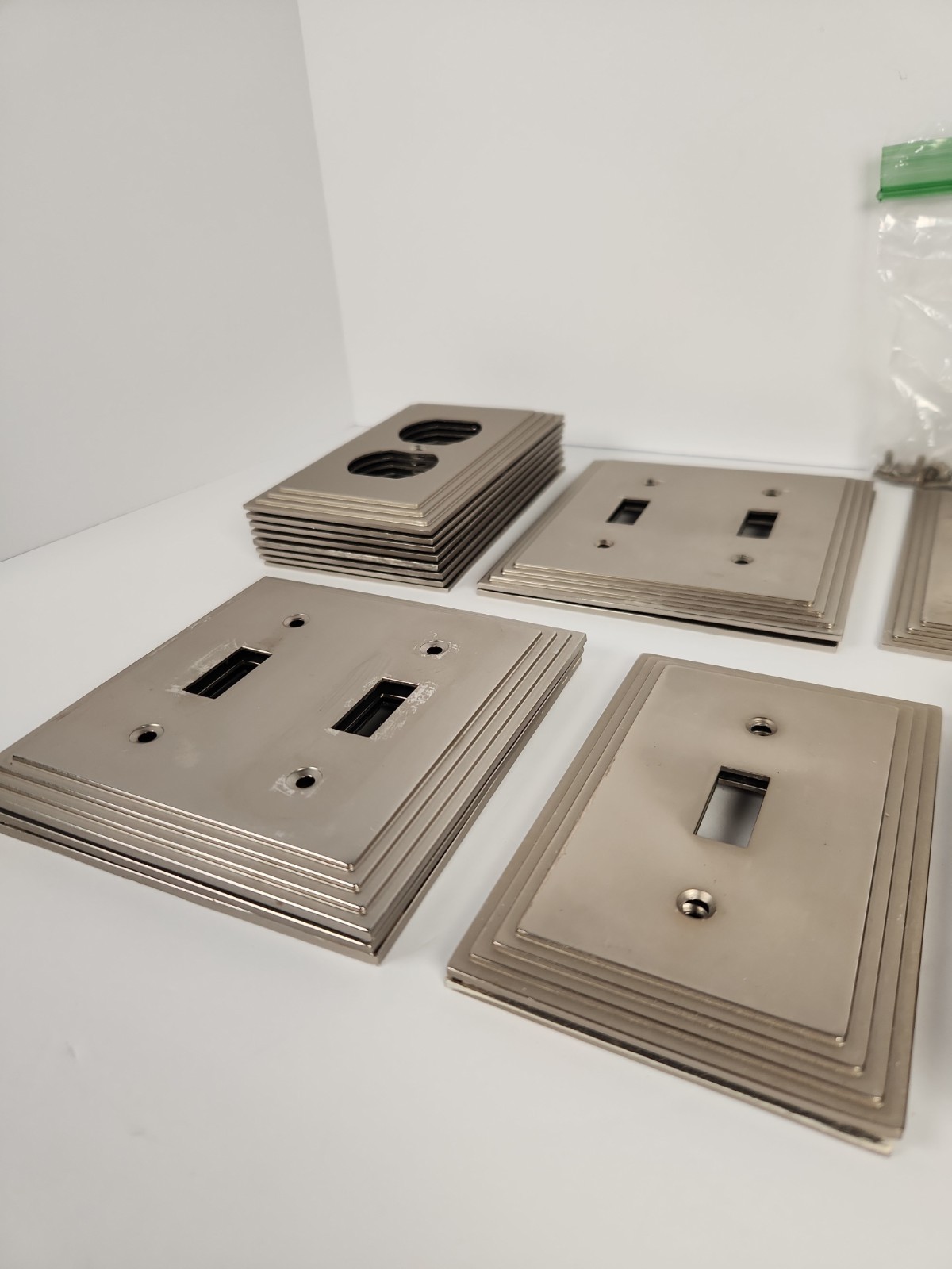 AmerTac Satin Nickel Wall Plate Lot 31pc Switch Outlet Cover Architectural