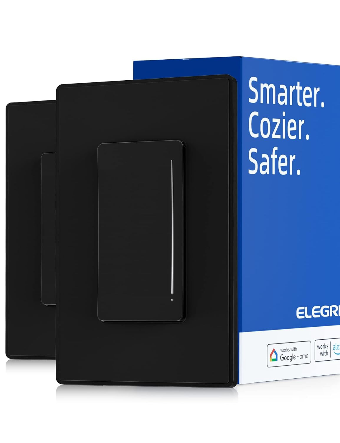 Smart Dimmer Light Switch DTR30, Single Pole or 3 Way, 2.4Ghz Wi-Fi Touch Dimmer