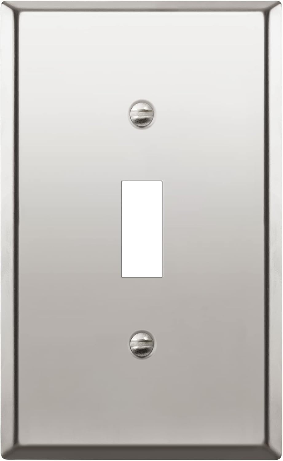 Corrosion-Resistant Polished Chrome Toggle Light Switch Wall Plate, 1-Gang