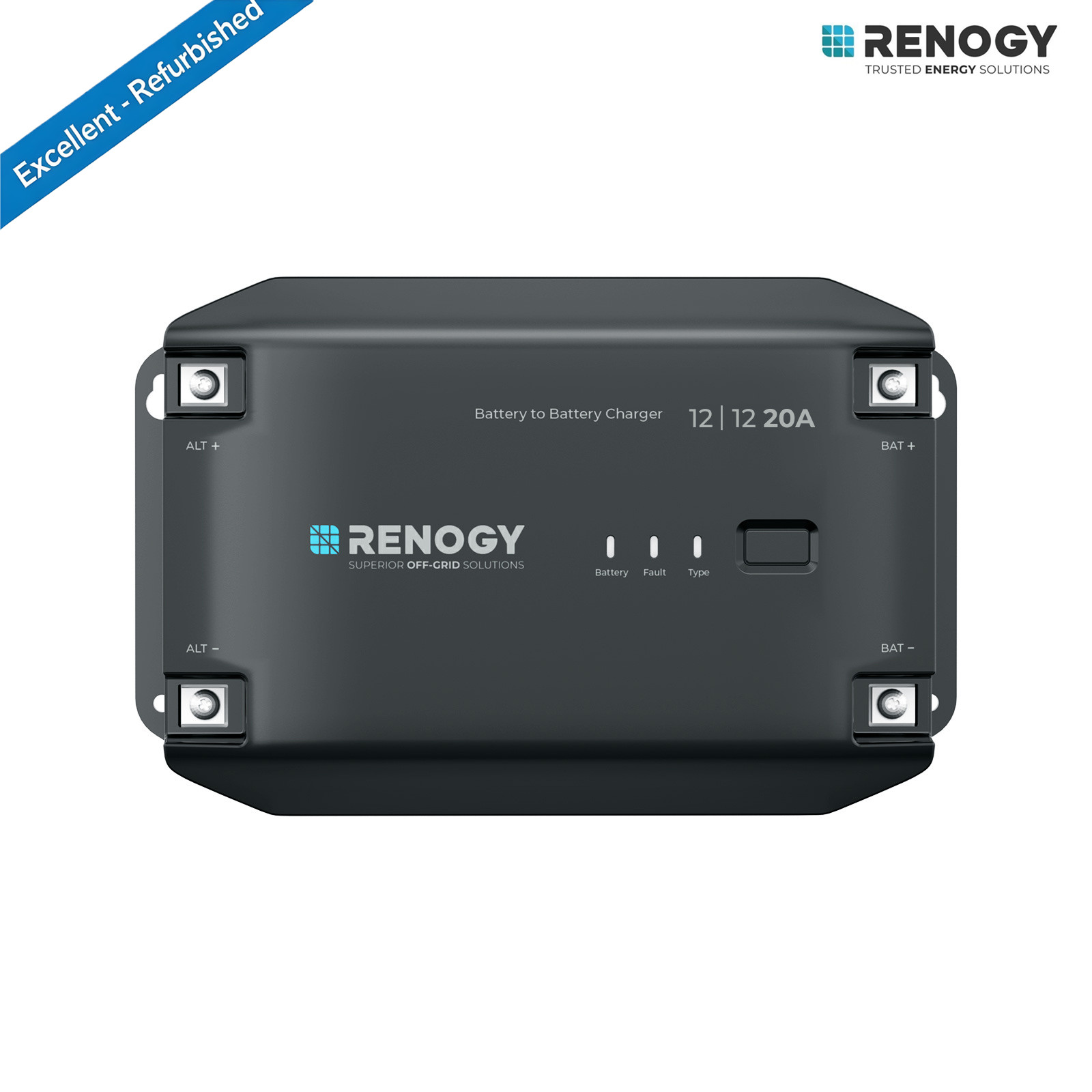 Renogy DC to DC Charger 12V 20A For LiFePO4 AGM Gel Excellent – Refurbished