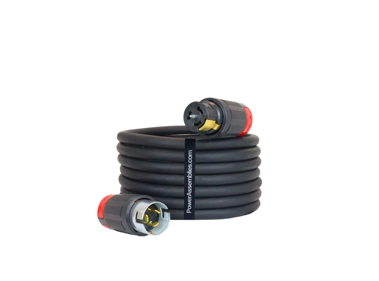 Spider Box Twist-Lock Generator Power Extension Cord, 50 Amp, 125/250V