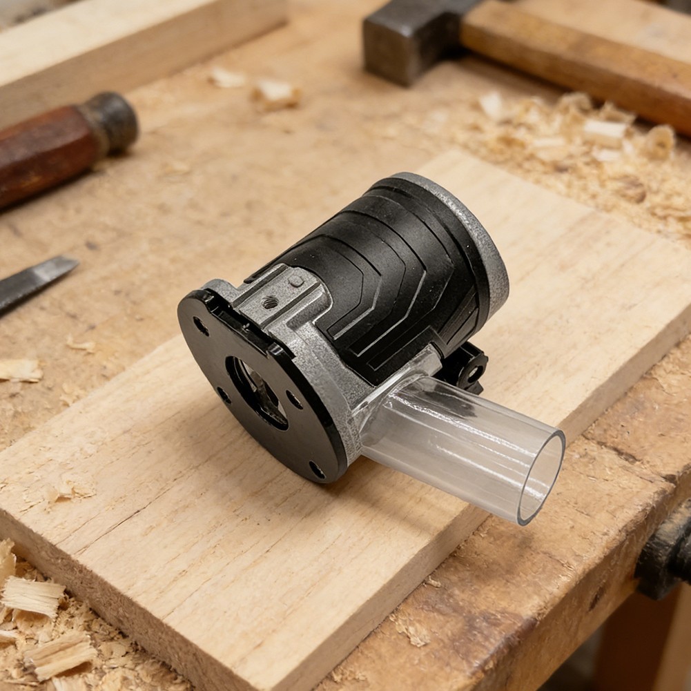 Aluminum Edge Trimming Machine Cover with Clear Shield and Vacuum Connector