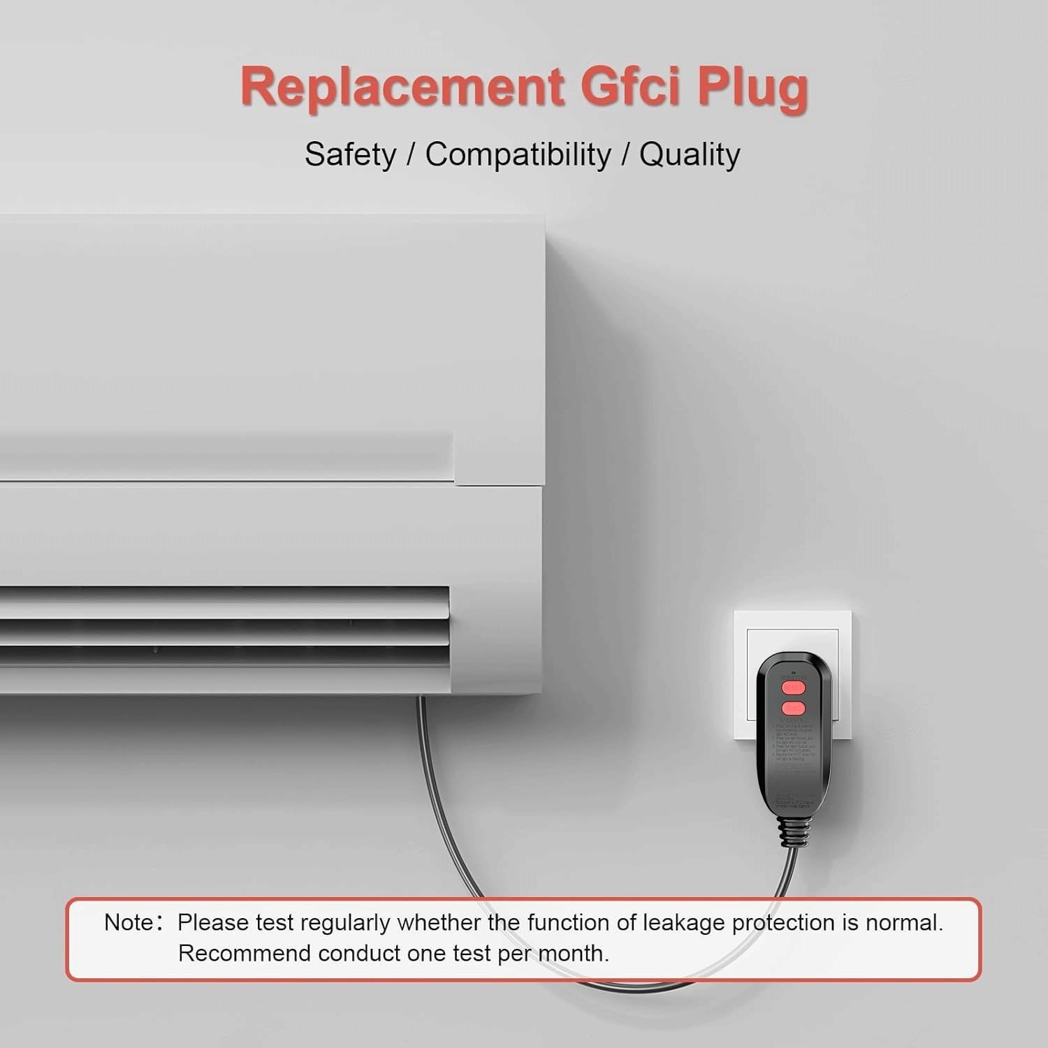 GFCI Outlet Replacement Plug Auto Reset 15amp 3 Prongs for Safety and Protection