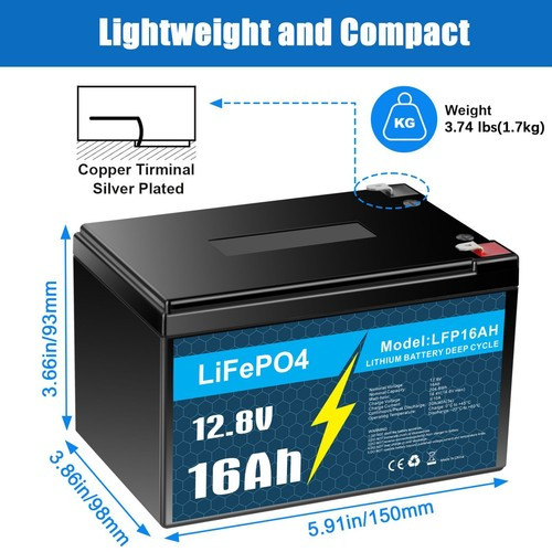 12V 10Ah 30Ah 50Ah BMS LiFePO4 Lithium Battery with Charger for RV Marine Lot
