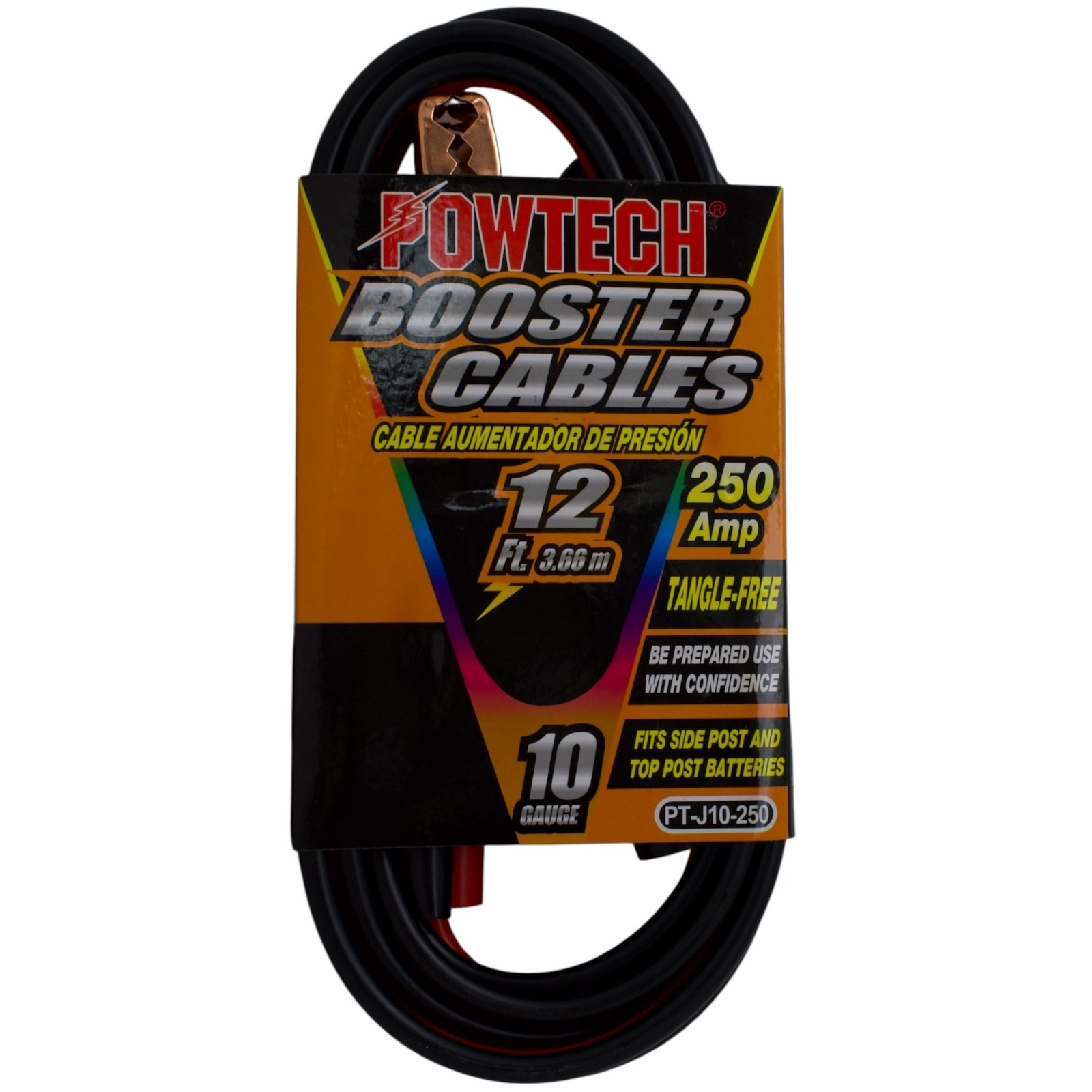 12′ Foot 250 Amp 10 Gauge Booster Cables