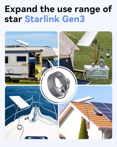 Starlink Gen 3 Cable 100 FT – Waterproof & Durable Ethernet Extension Cord