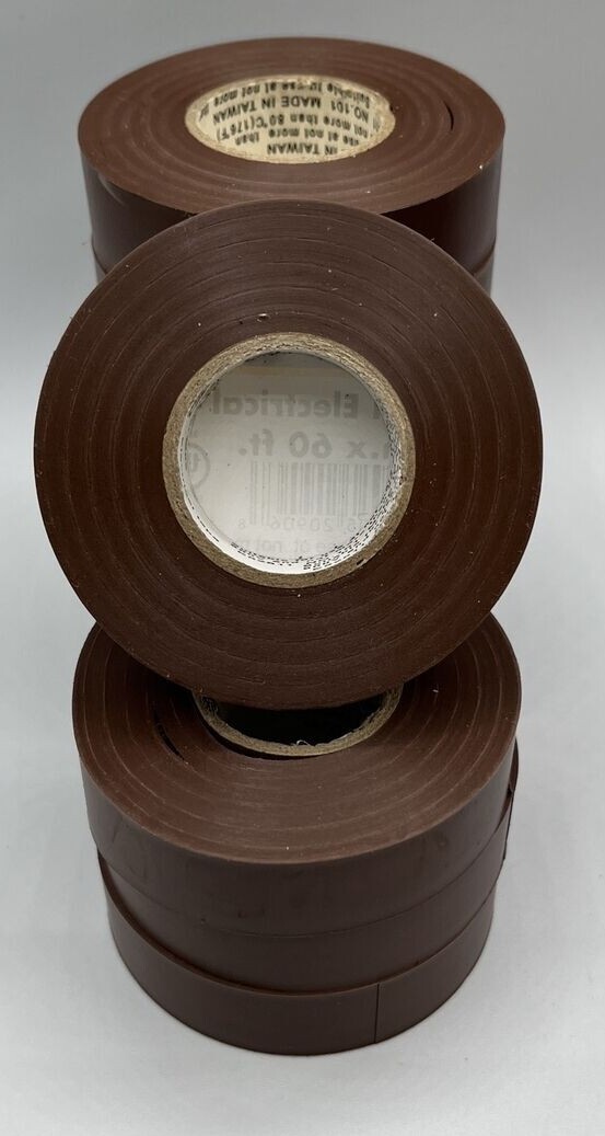 Vinyl PVC Electrical Tape 3/4Inx60Ft-Green, Red, Orange, Yellow, Blue,Brown,Gray