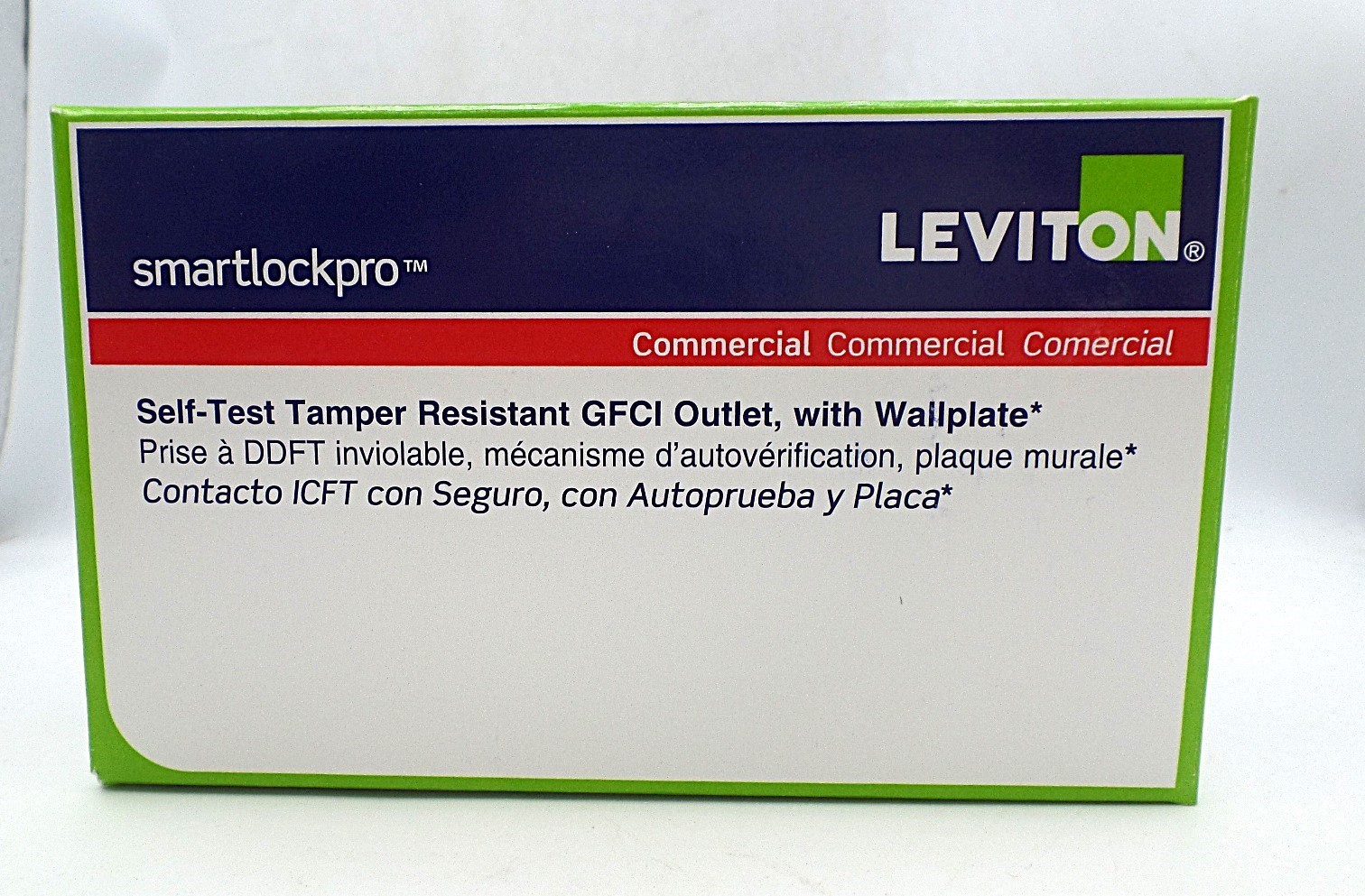 LEVITON GFTR2-W GFCI 20A TAMP-RESIST DUPLEX SELF-TEST SMARTLOCKPRO OUTLET WHITE