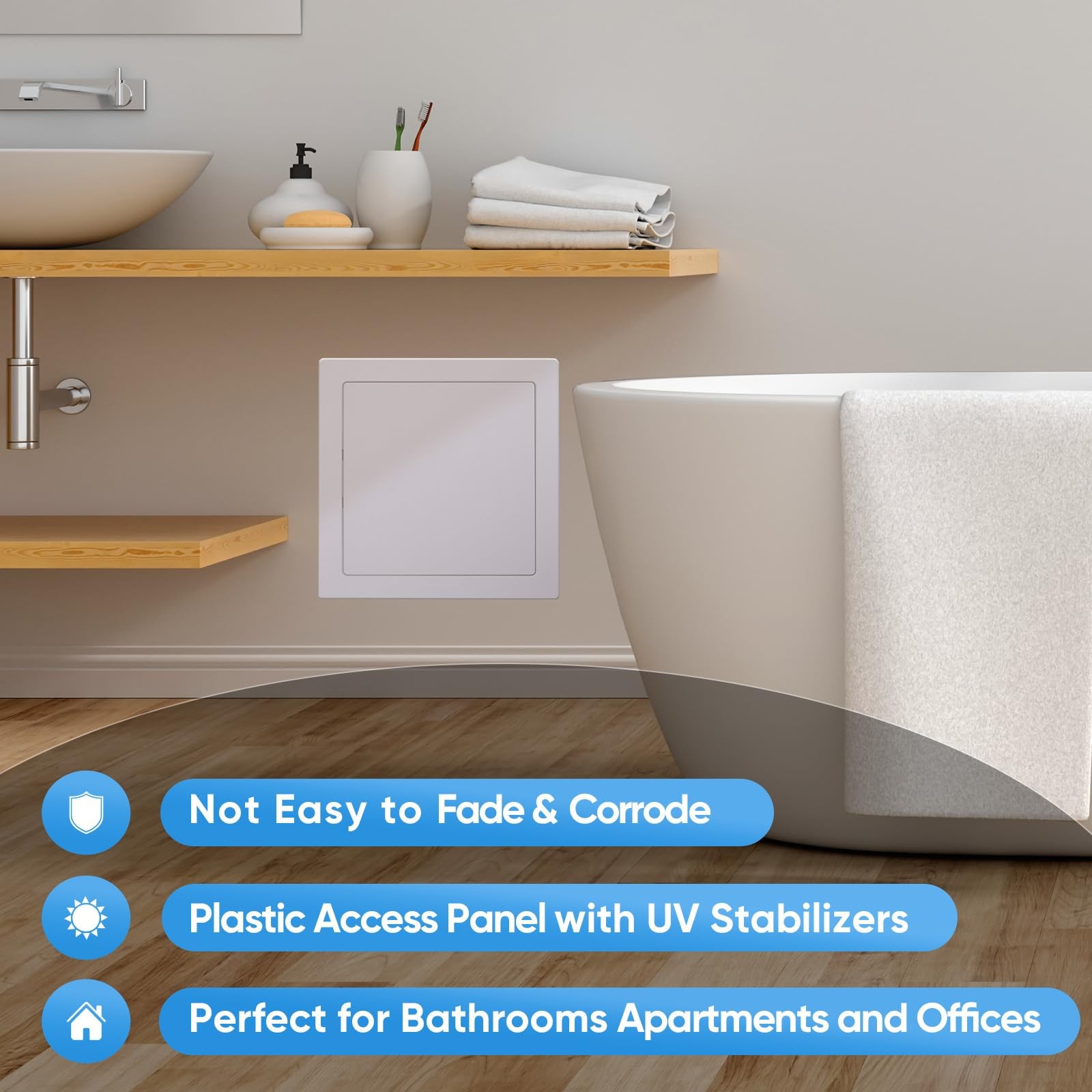 Access Panel for Drywall, 6 x 9 Inch ABS Plastic Wall Hole Cover Access Doors…