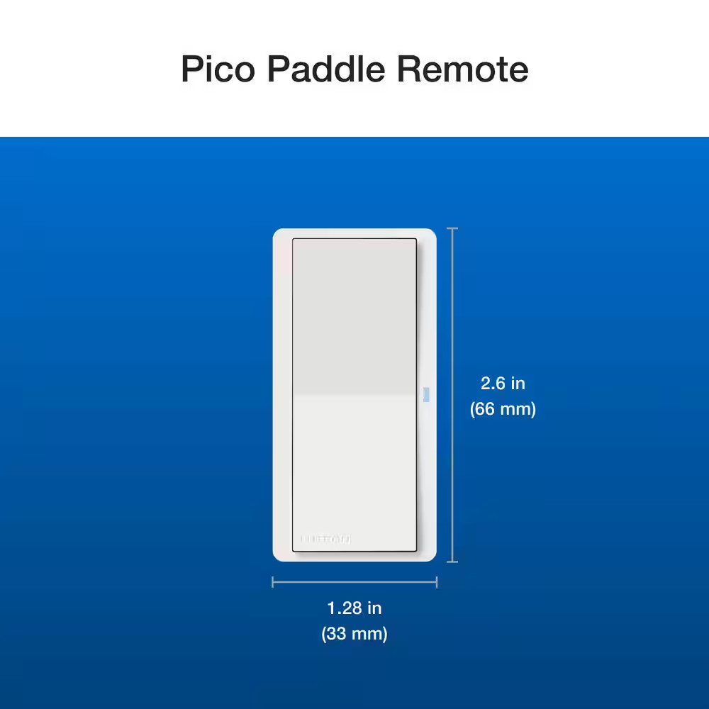 Pico Paddle Remote for On/Off Control of Caseta Smart Switches/Dimmers, Light Al
