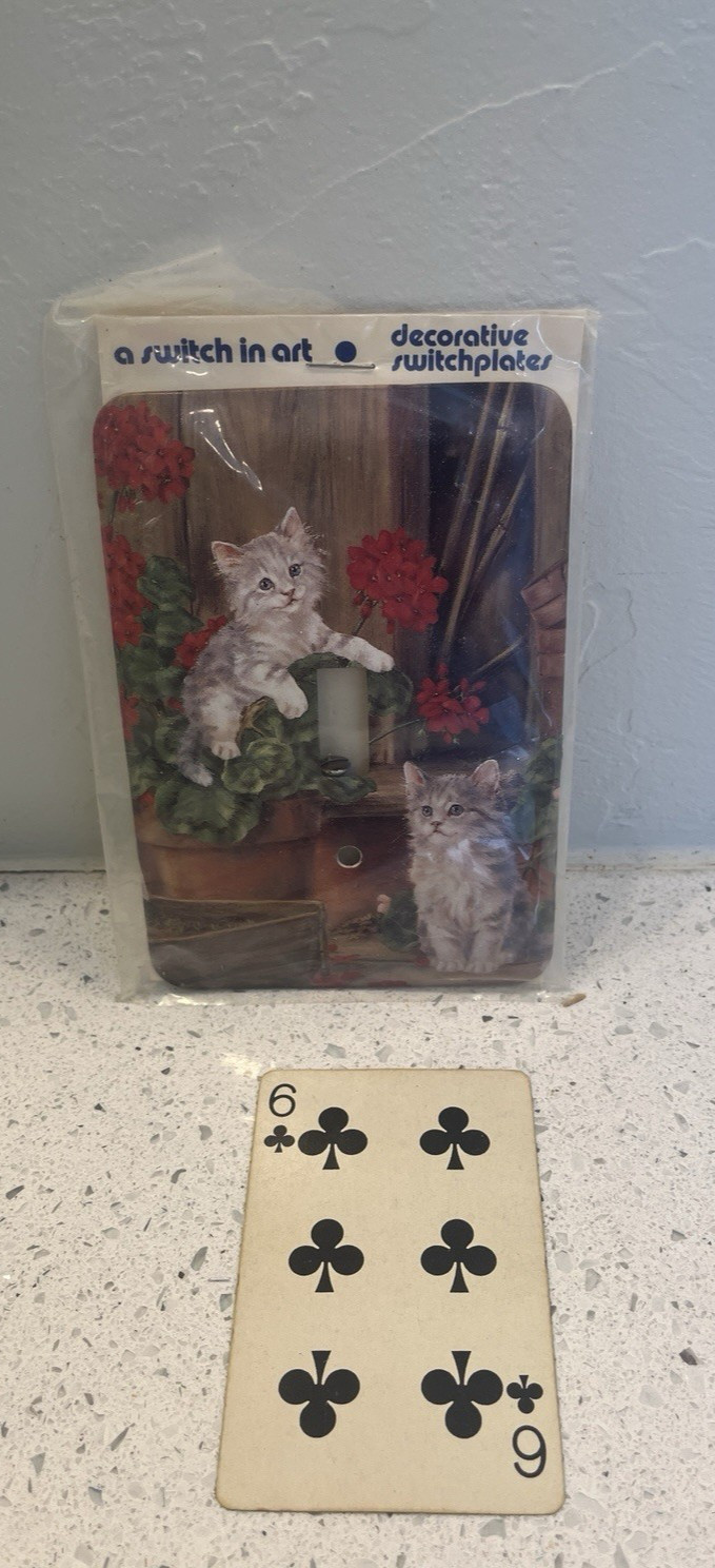A Switch in Art – Metal Cat Kitten Single Double Light Switch Cover READ CHOOSE