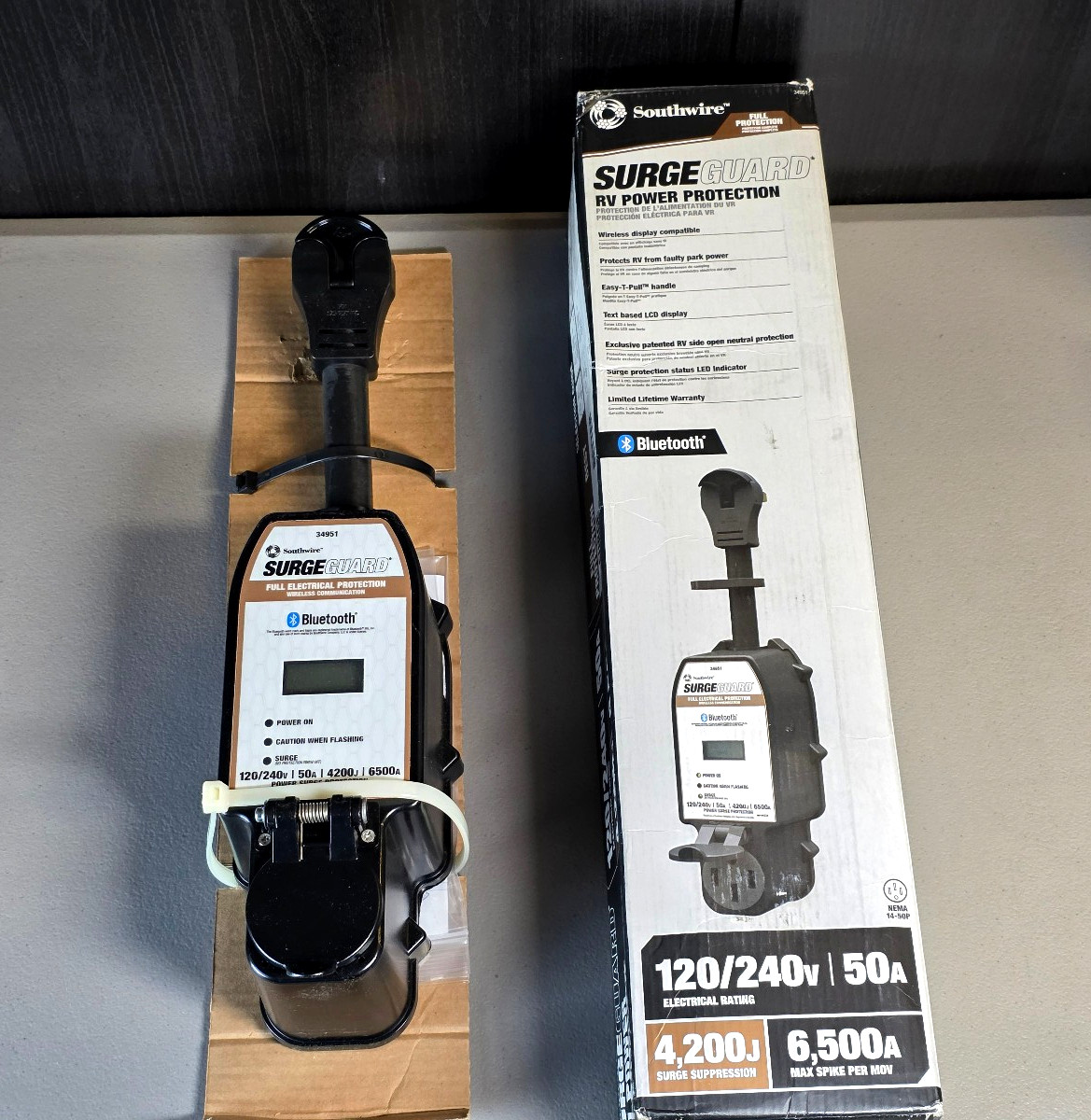 Southwire SurgeGuard RV Power Protection -Full Protection, 120/240v, 50A