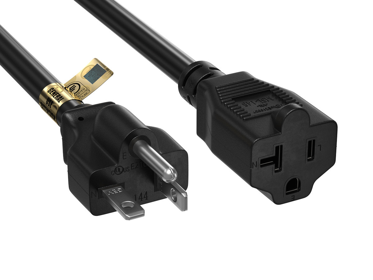 3ft Heavy-Duty NEMA 5-20P to NEMA 5-20R 12AWG Extension Power Cord