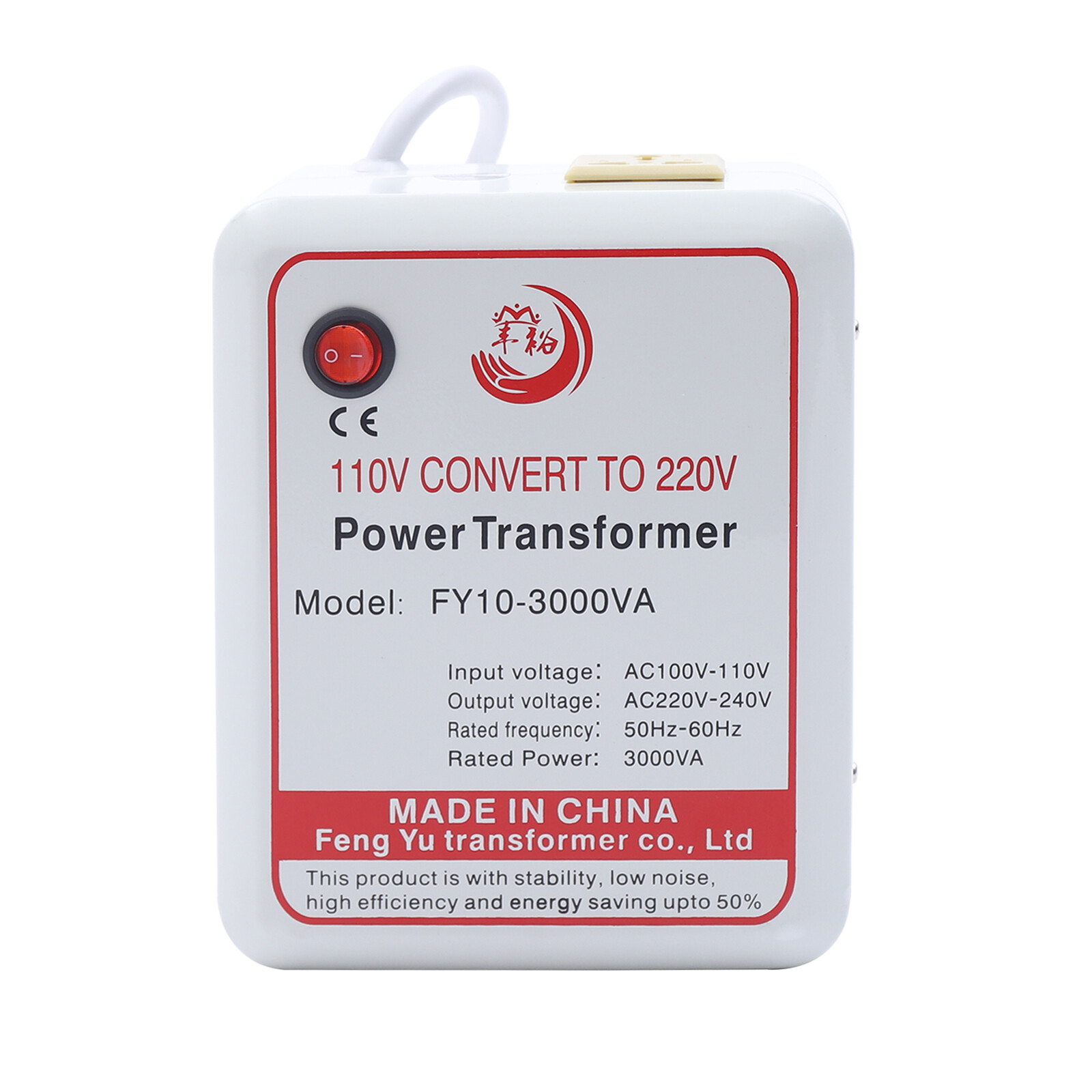 Step-Up 110V To 220V Transformer Converter 3000W Fit 220V Electric Appliances