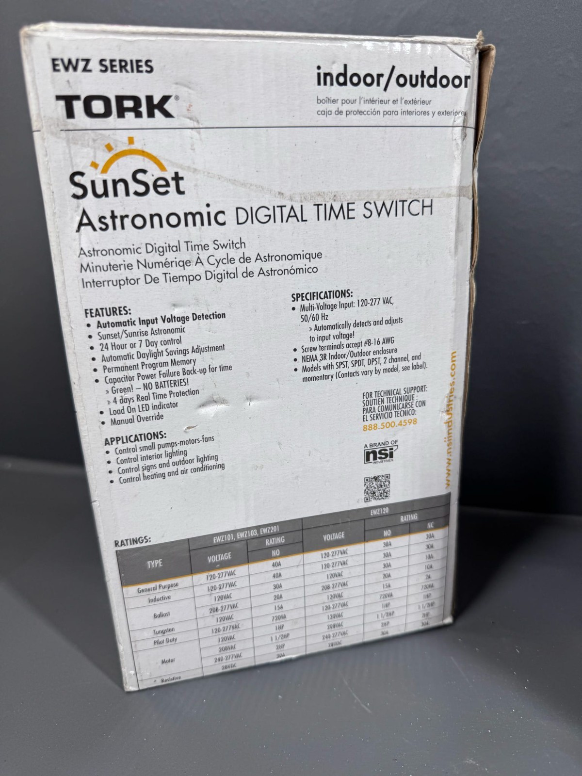 TORK EWZ120 Astronomic Digital Time Switch 120-277V NEMA 3R w/ Box Manual