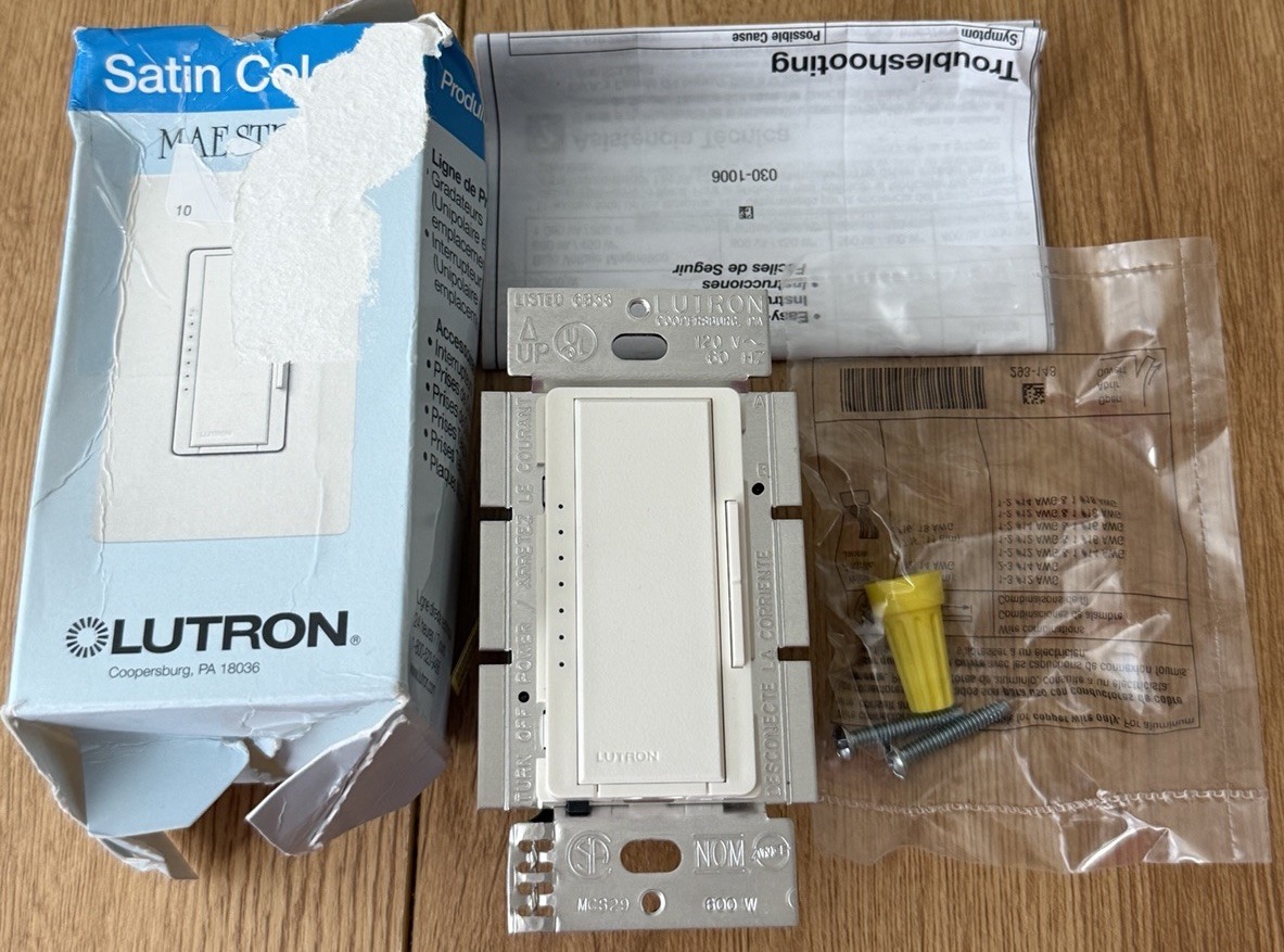 Lutron Maestro Satin Colors Biscuit MSC-AD-BI , 8.3A Companion Dimmer