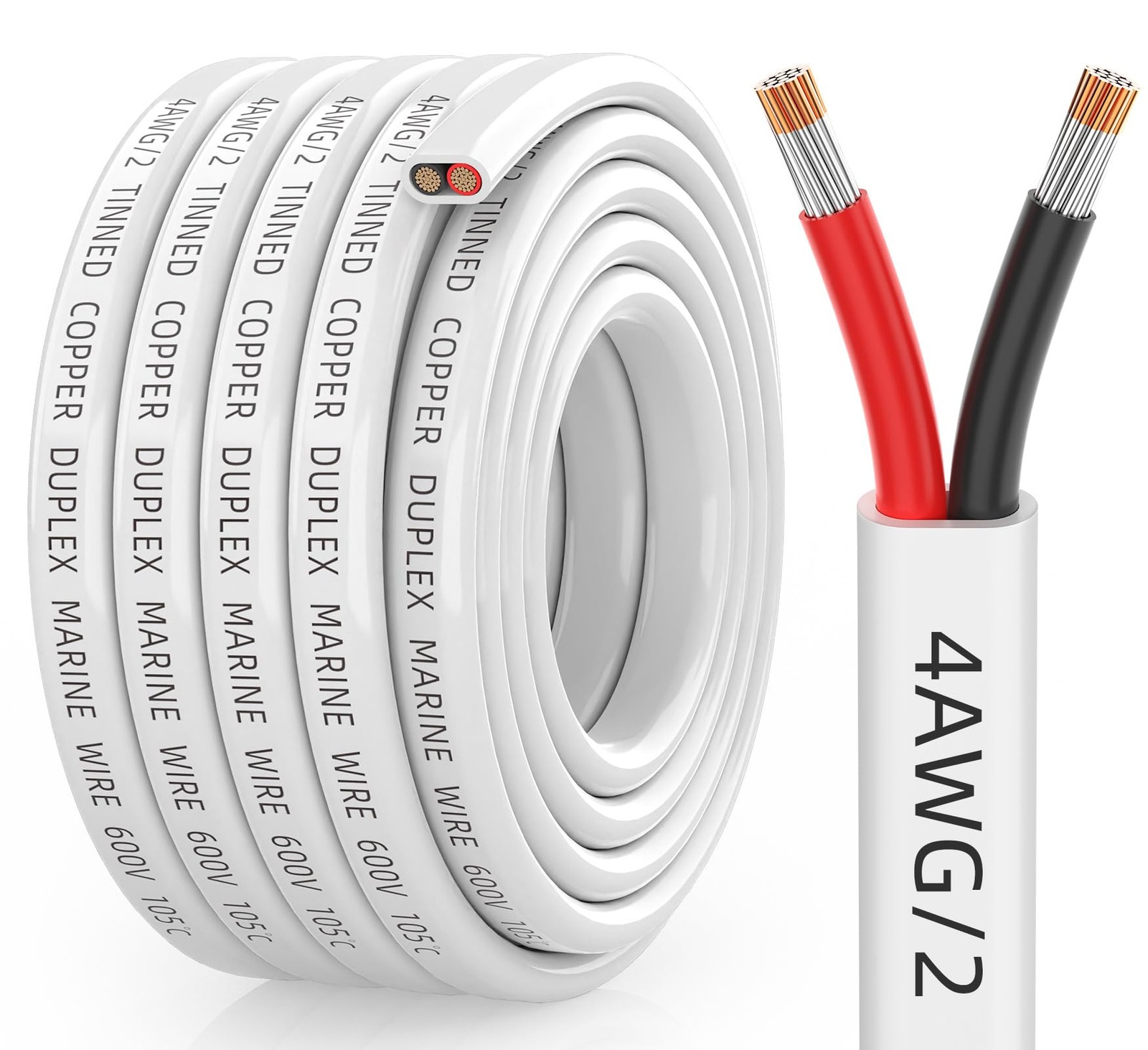 Marine Wire, IP68 Oxygen-Free Tinned Copper Wire for Boat/Automotive/RV/Solar