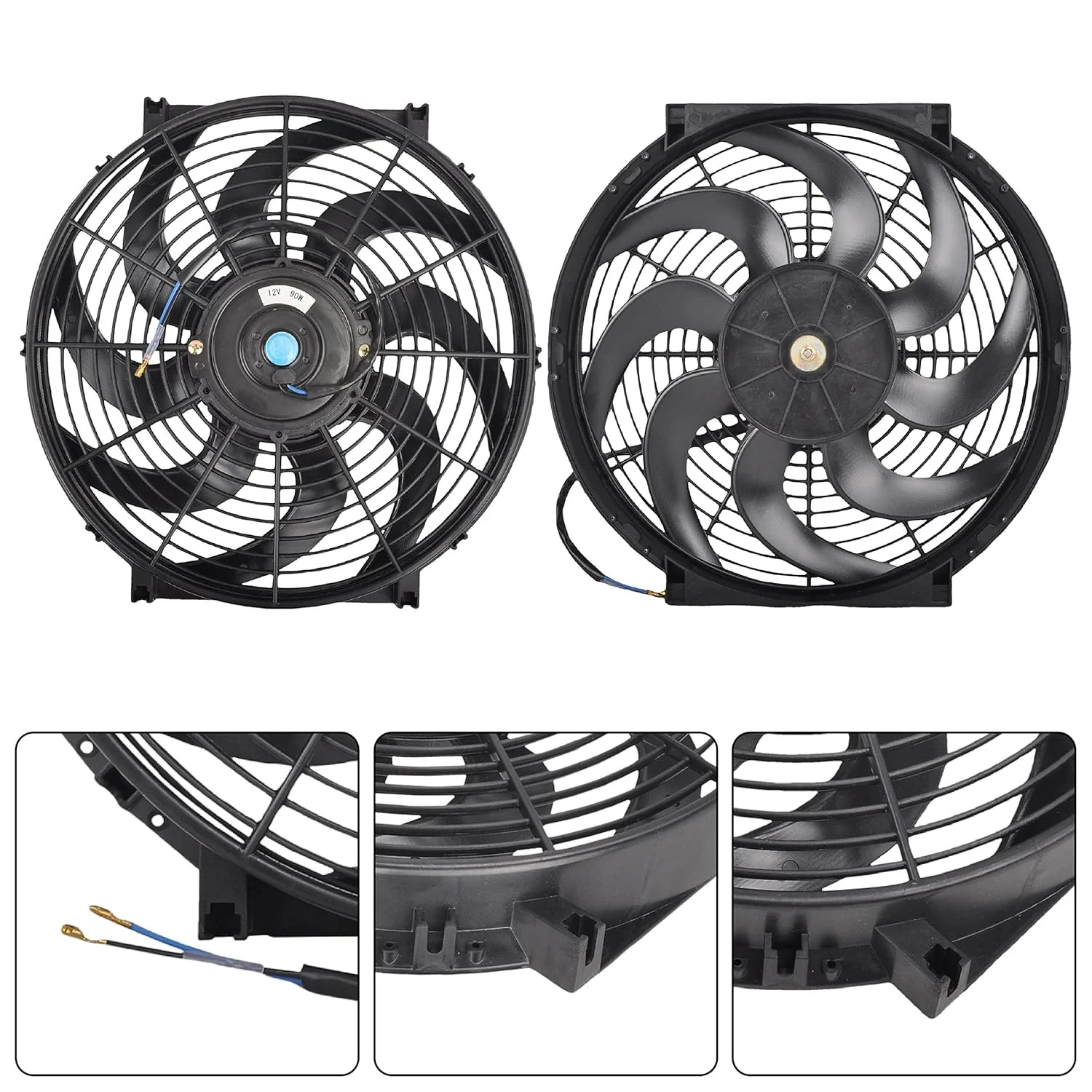 14 Inch Slim Fan Push Pull Electric Radiator Cooling Fan Universal High Performa
