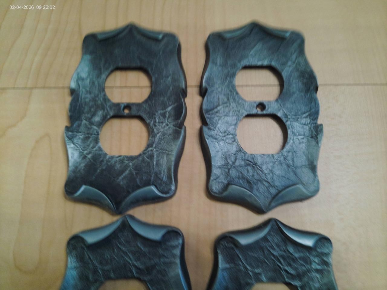 Lot of 4 Vintage Amerock Carriage House Antique Silver Outlet Covers