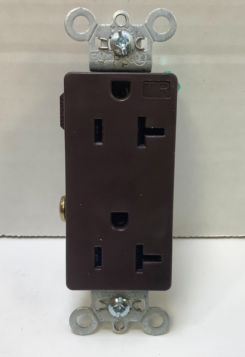 Legrand TR26362 20 Amp Tamper Resistant Receptacle, Brown, Case of 100