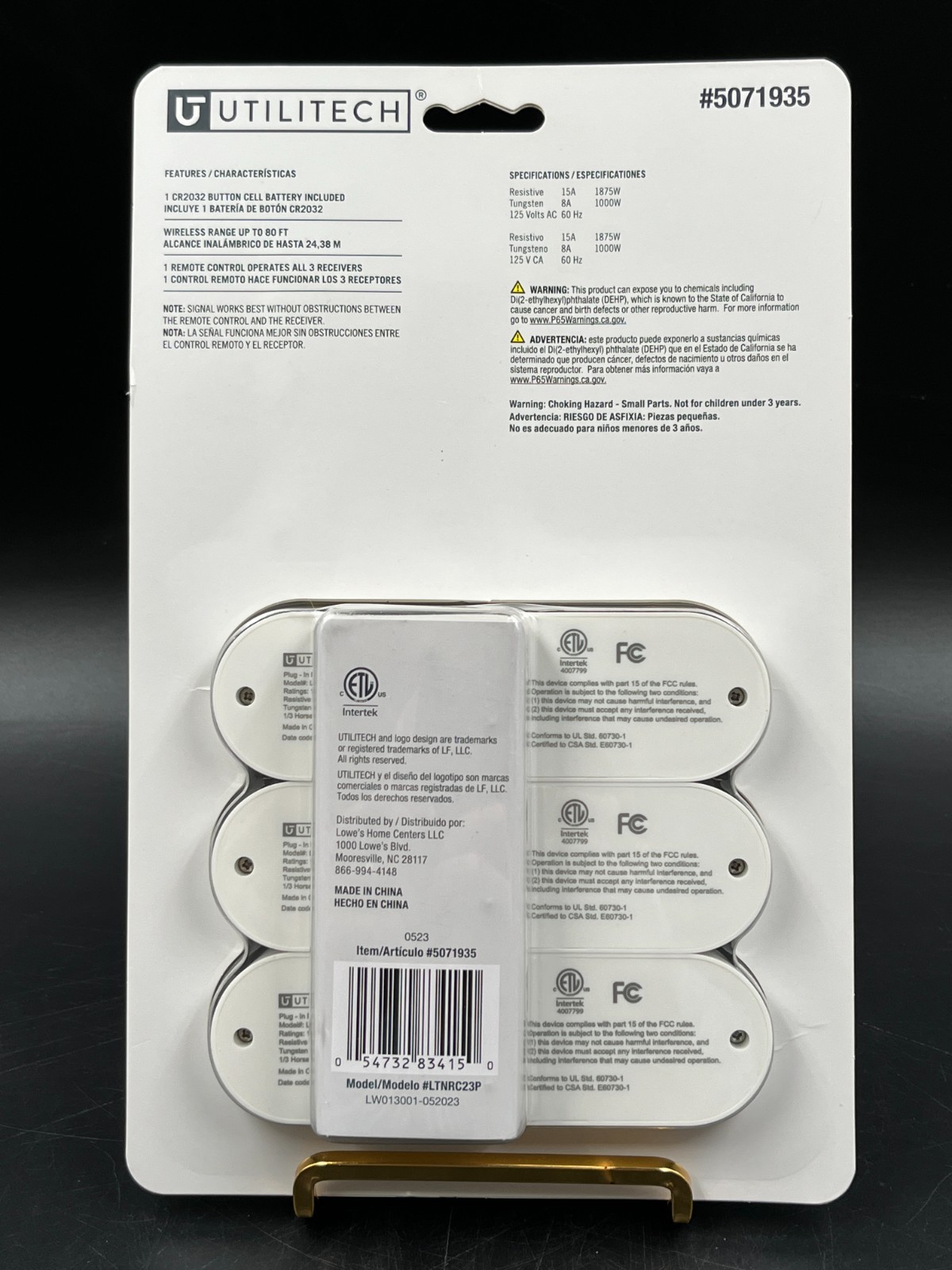 Utilitech Indoor 3-Piece Wireless Outlets with Remote Control – Brand New