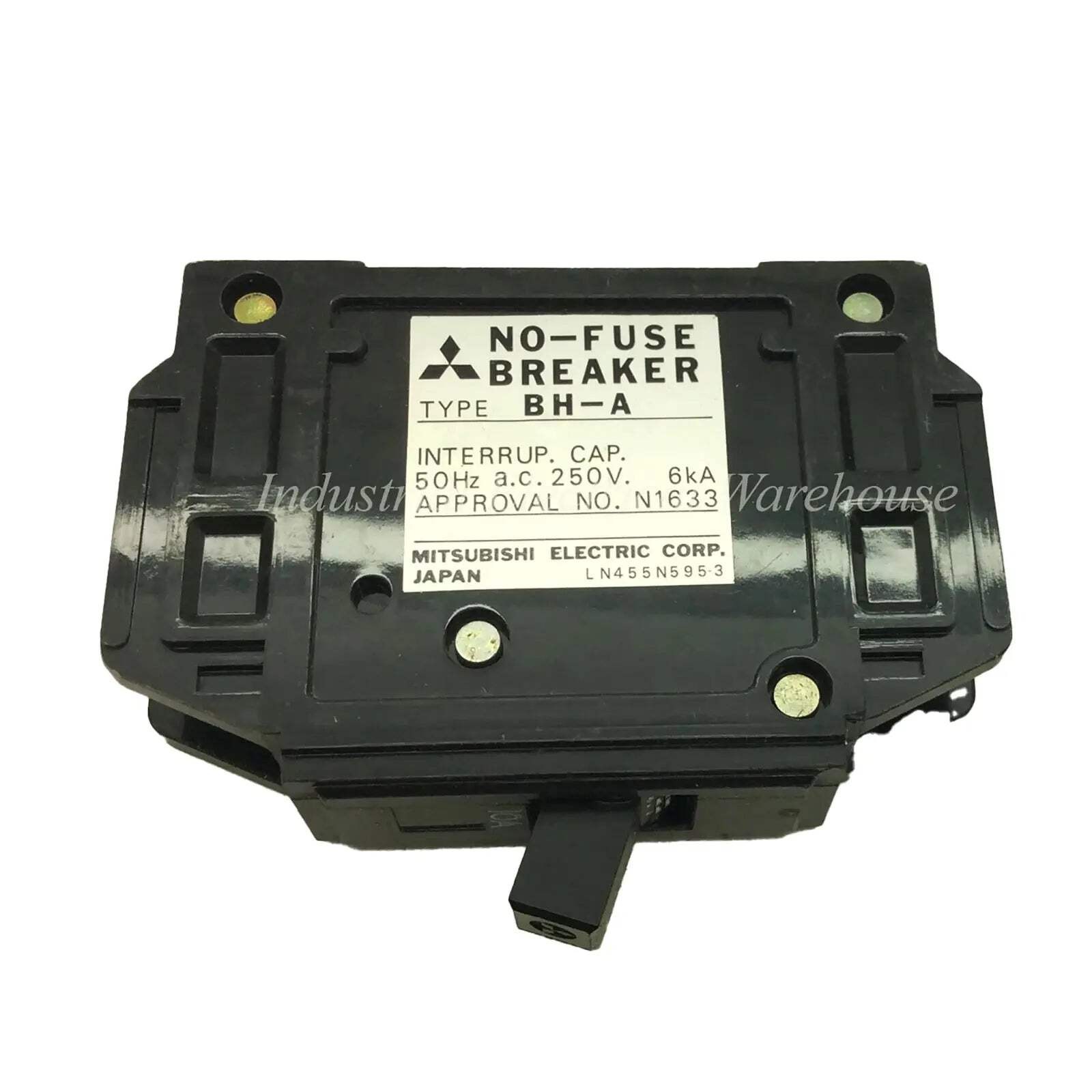 Mitsubishi No-Fuse Circuit Breaker 1P 10A 250VAC 50Hz 6kA BH-A
