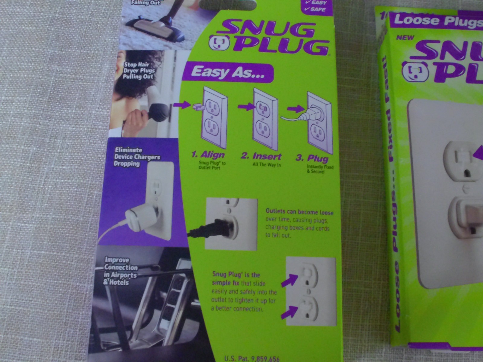 Snug Plug – Loose Plugs Fixed Fast 2 Pk of 10/Pack Clear – HOME IMPROVEMENT NIB