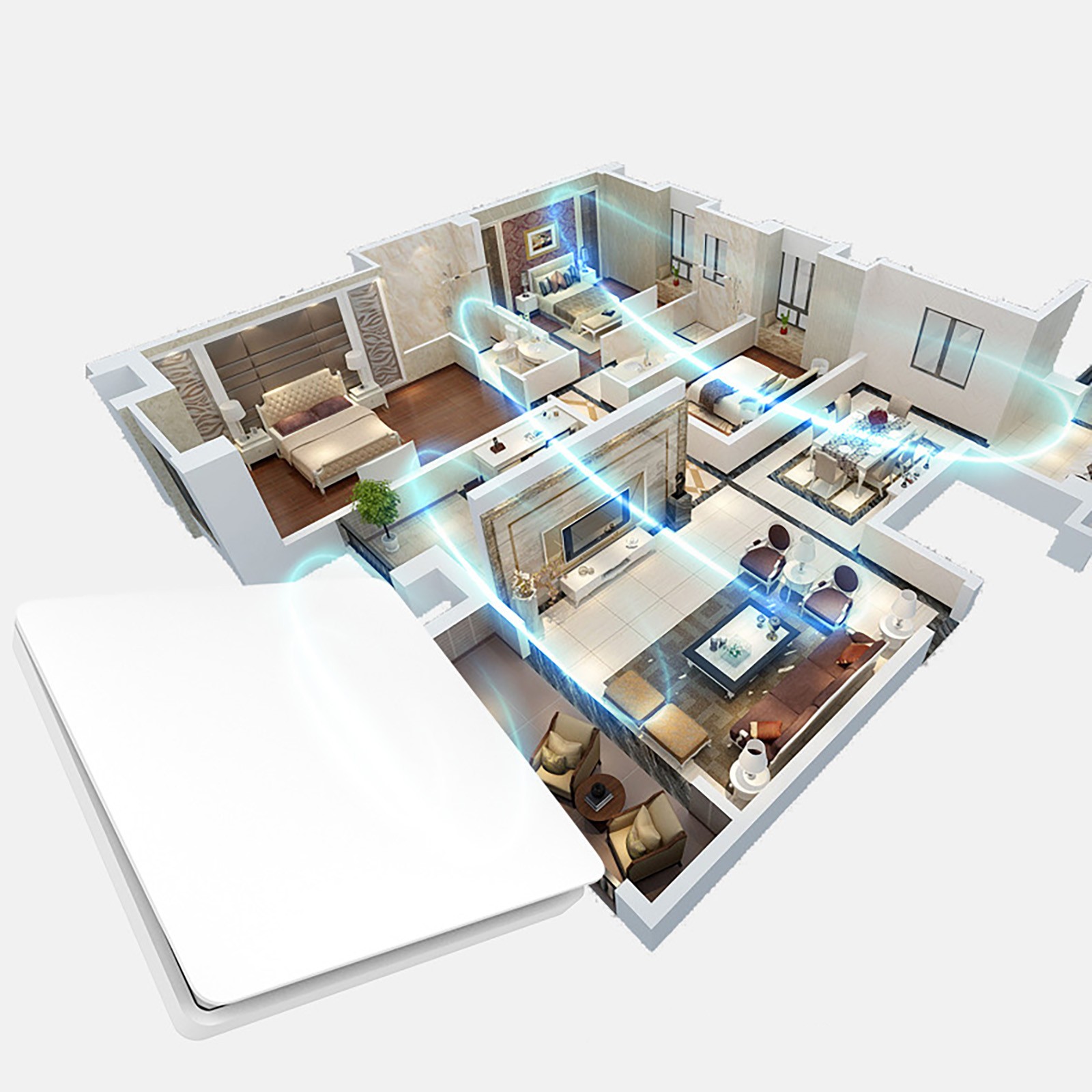 Brand New Wireless Remote Control Kinetic Self-powered No Battery Wall Panel