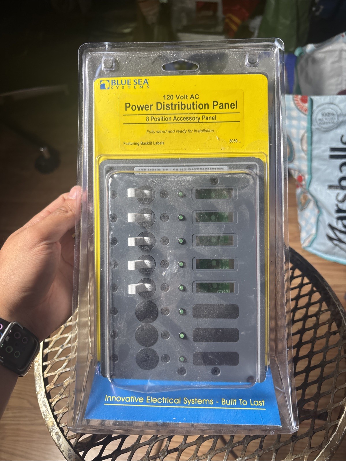 Panel Accessory Power Dustribution 120v AC Blue Sea 8059 Marine Off Grid
