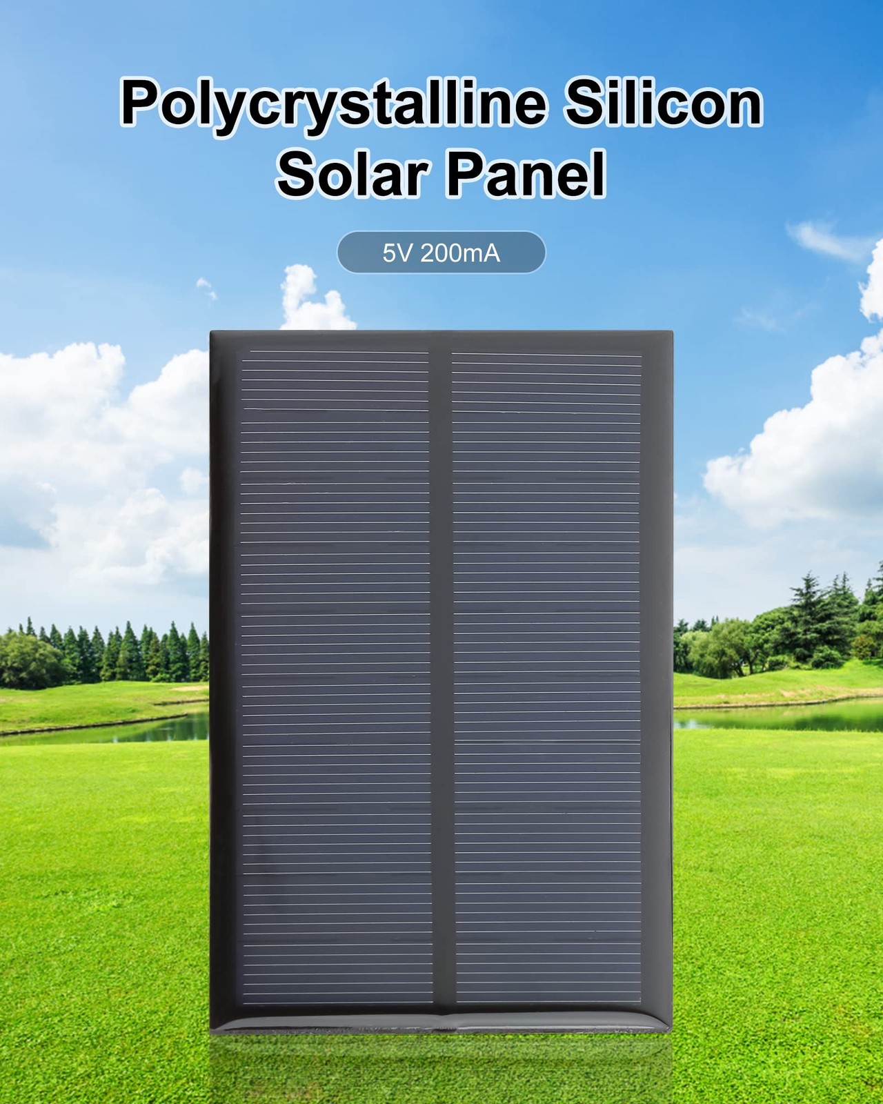 FellDen Micro Solar Panels with Wire, 5PCS 5V 200mA Photovoltaic 5P5VWIRES