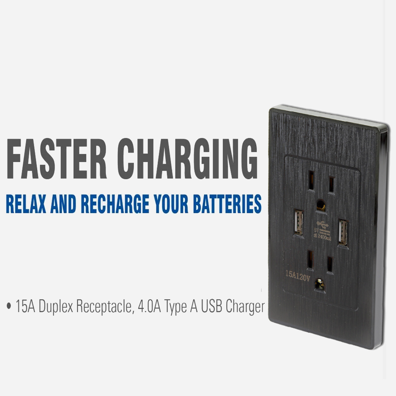 Lot USB Wall Outlet Dual 2.1A USB Wall Charger High Speed Duplex Wall Socket US