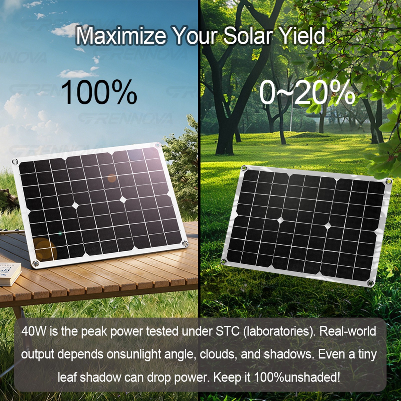 Grennova 1400W Solar Kit 60A MPPT Dual Voltage Off-Grid Home Backup Power