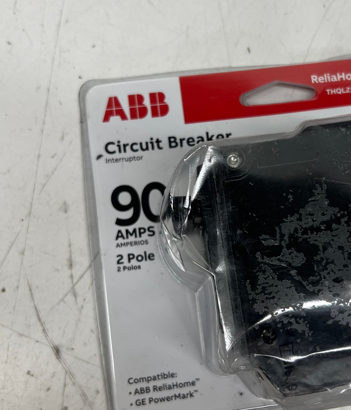 ABB 90 Amp 1 in. Double-Pole Circuit Breaker (THQL2190PA)